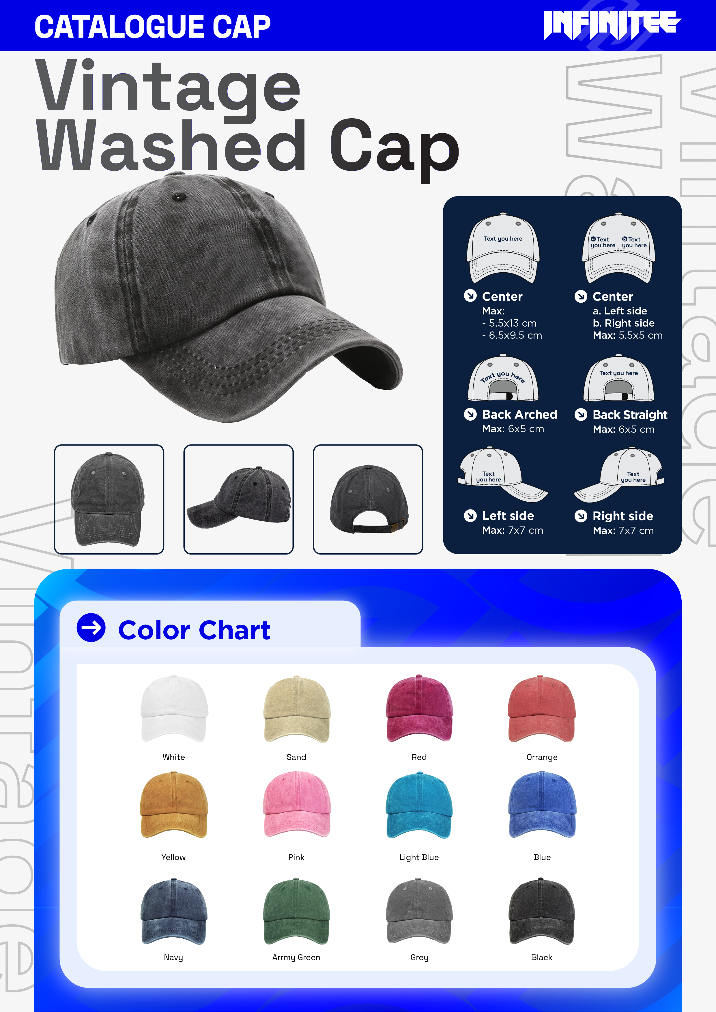 Custom Emb -Wash Cap