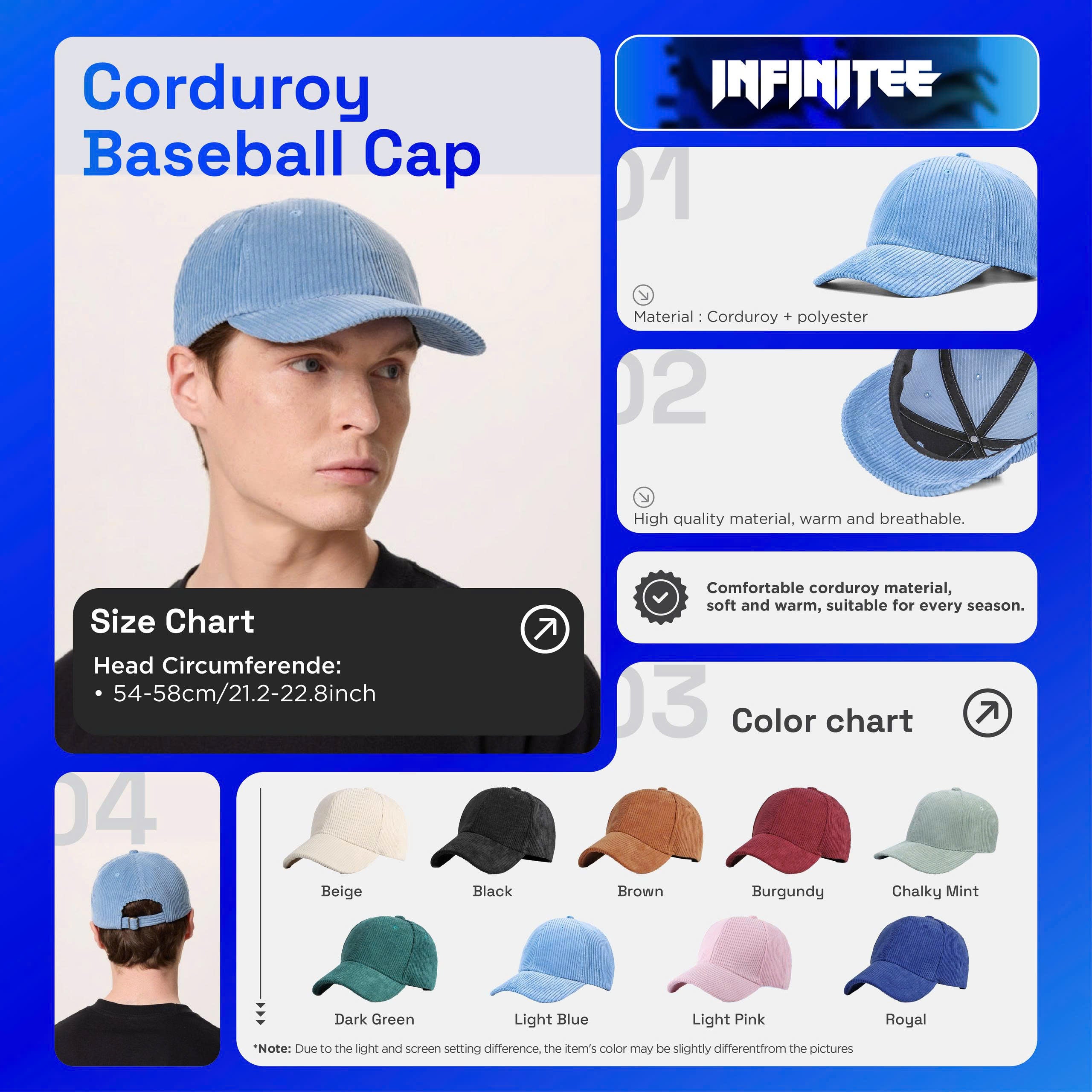 Custom Printing -Corduroy Cap