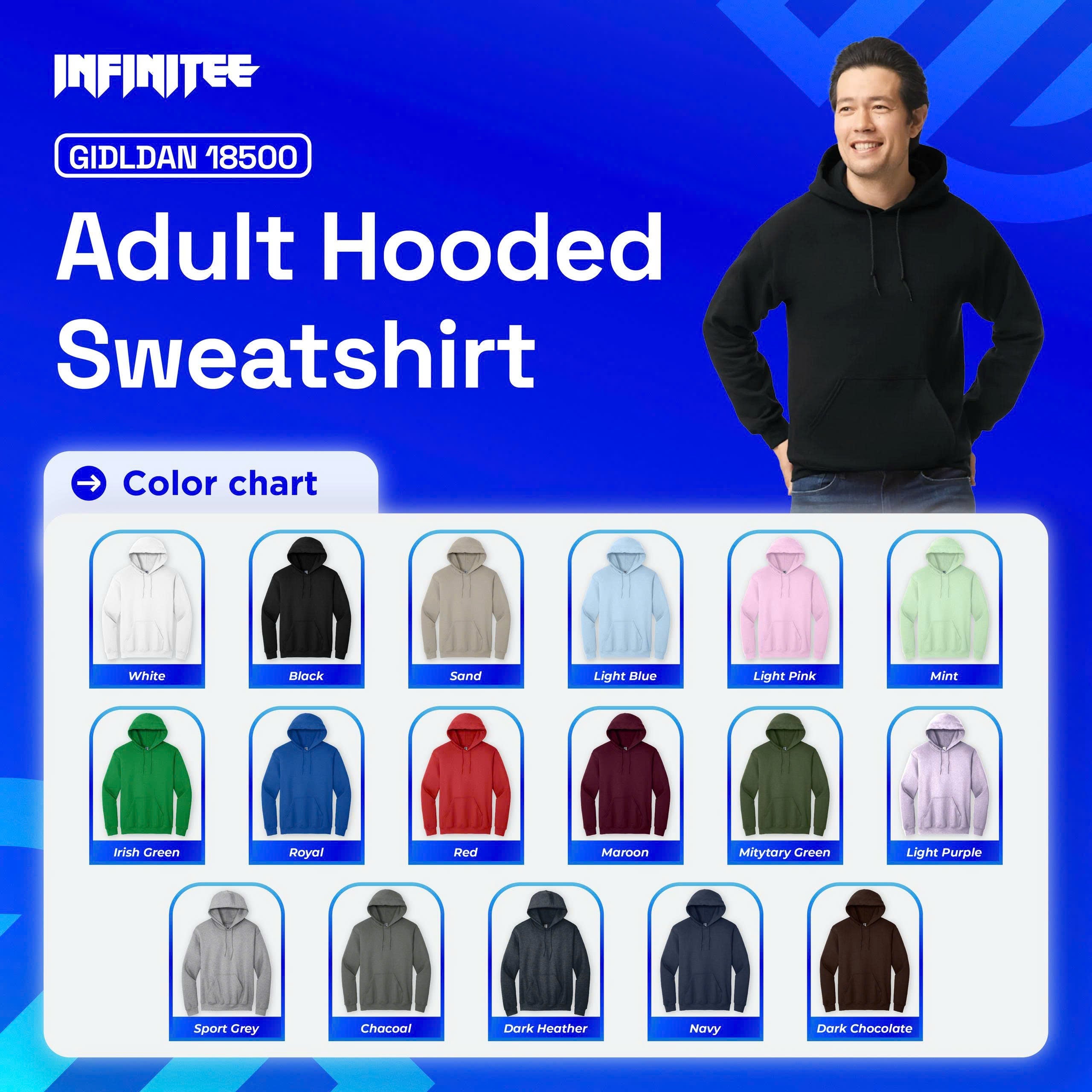 Custom Printing Hoodie Gildan 18500