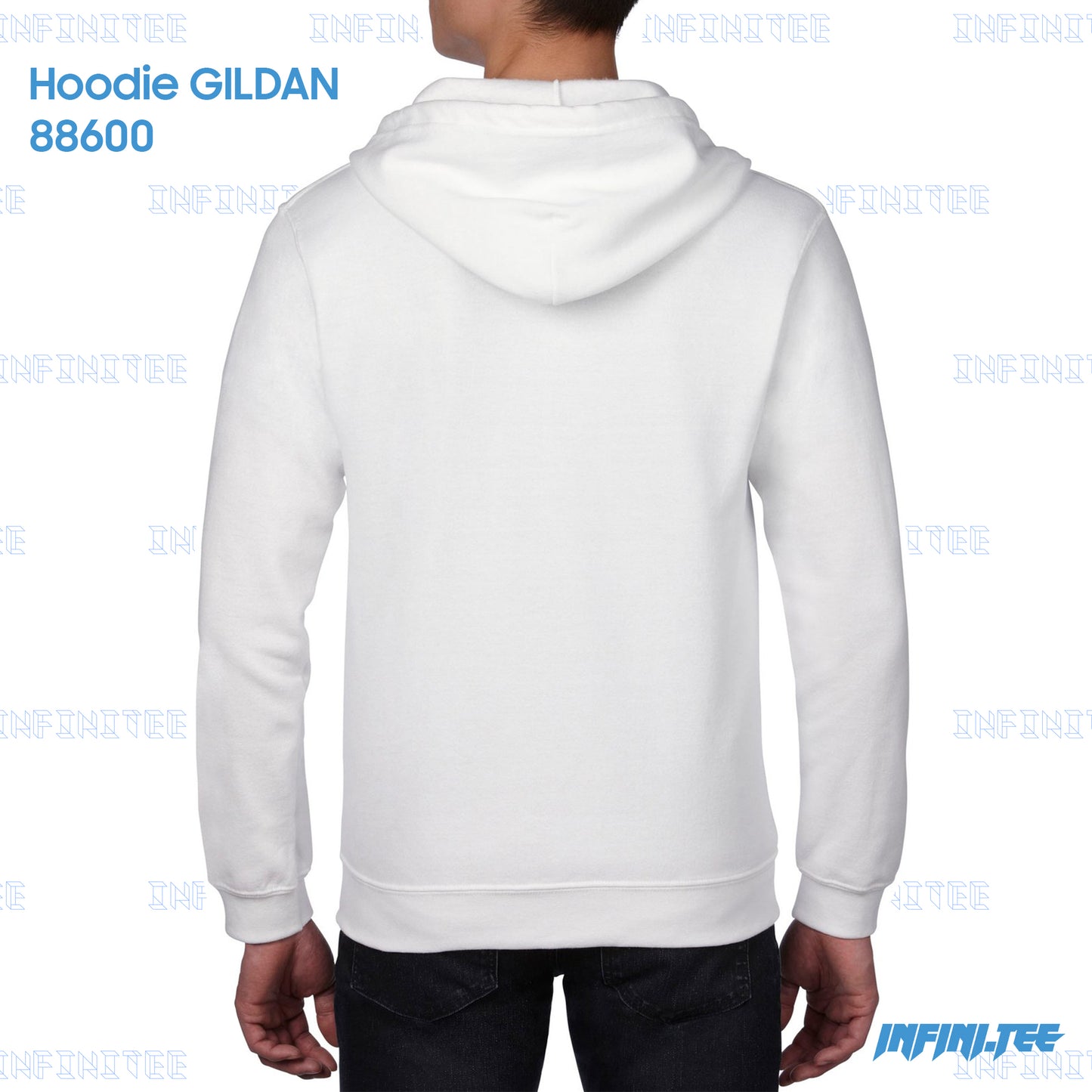 HOODIE 88600 GILDAN - WHITE