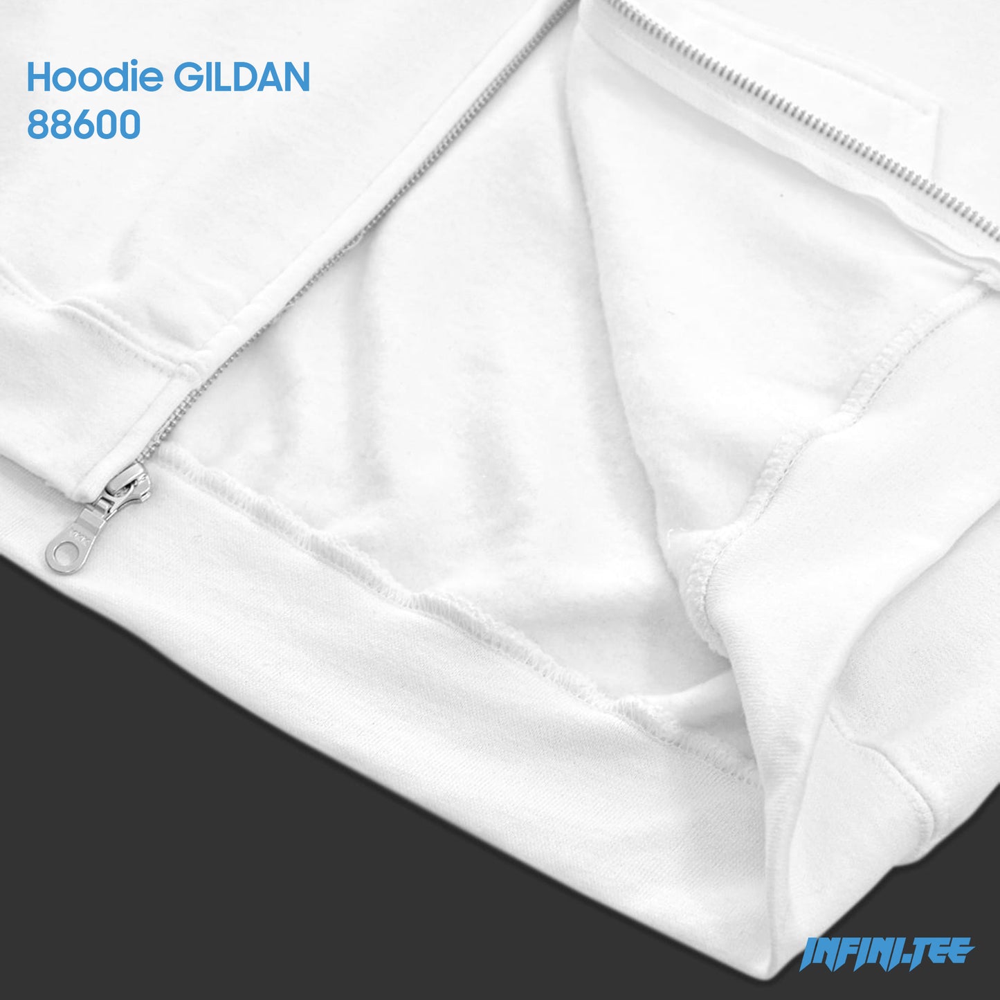 HOODIE 88600 GILDAN - WHITE