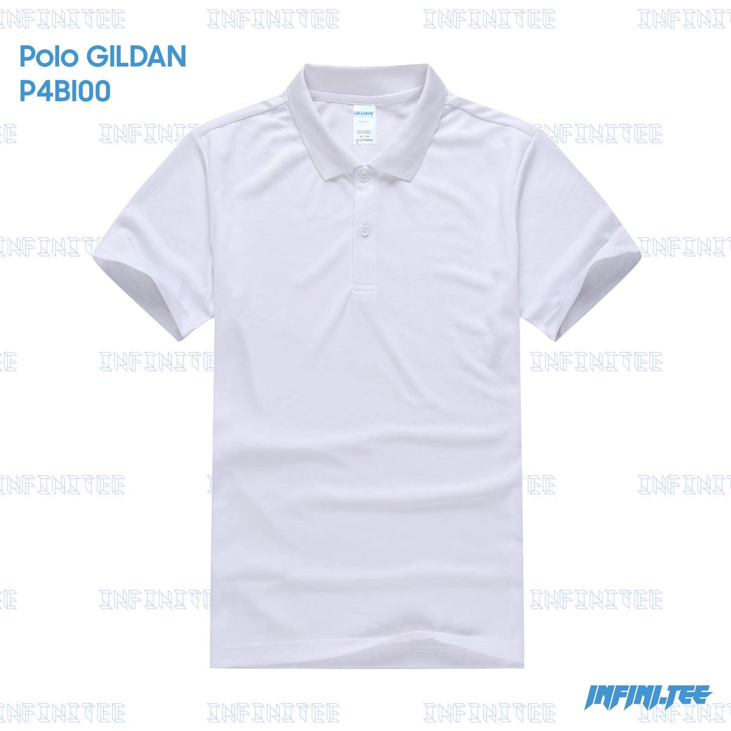 POLO Sport Performance P4BI00 GILDAN - WHITE
