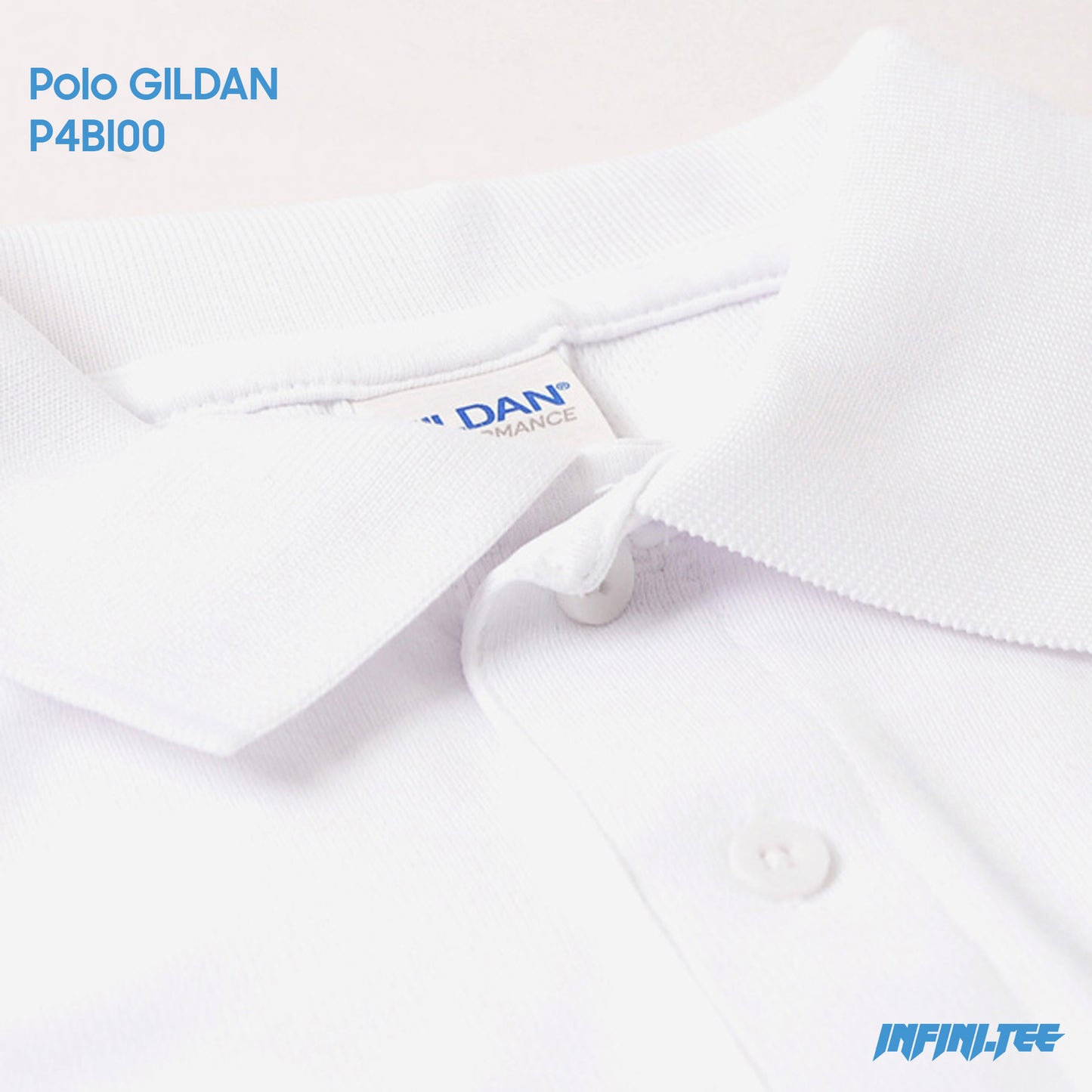POLO Sport Performance P4BI00 GILDAN - WHITE