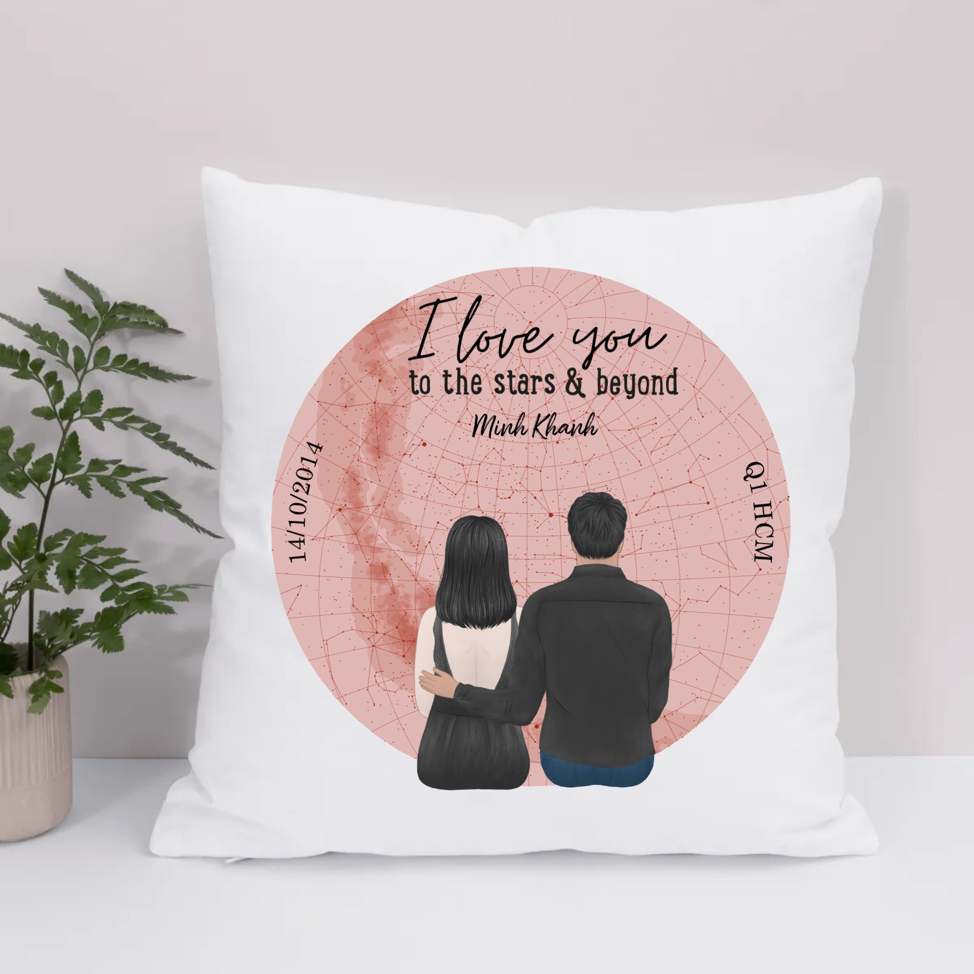 Eco Pillow Custom, The night we met, Valentine Gifts