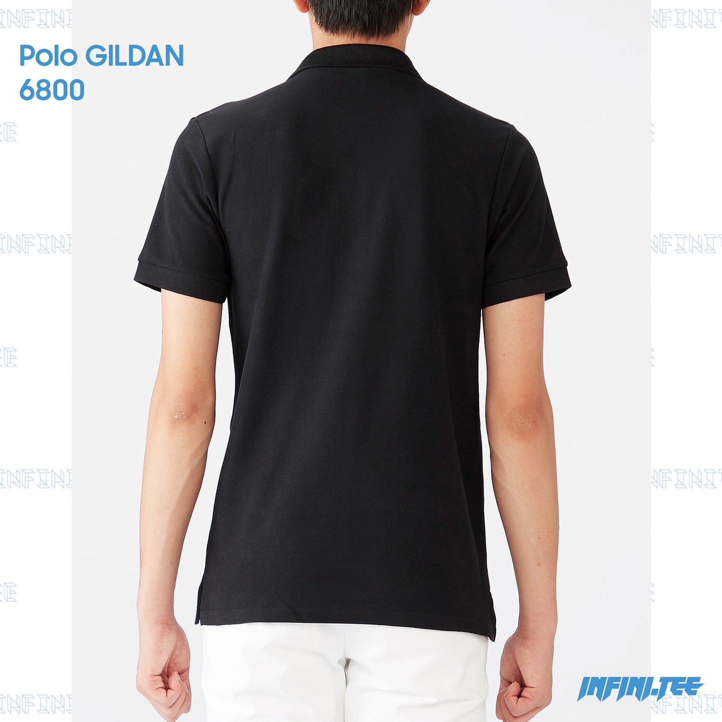 POLO 6800 GILDAN - BLACK