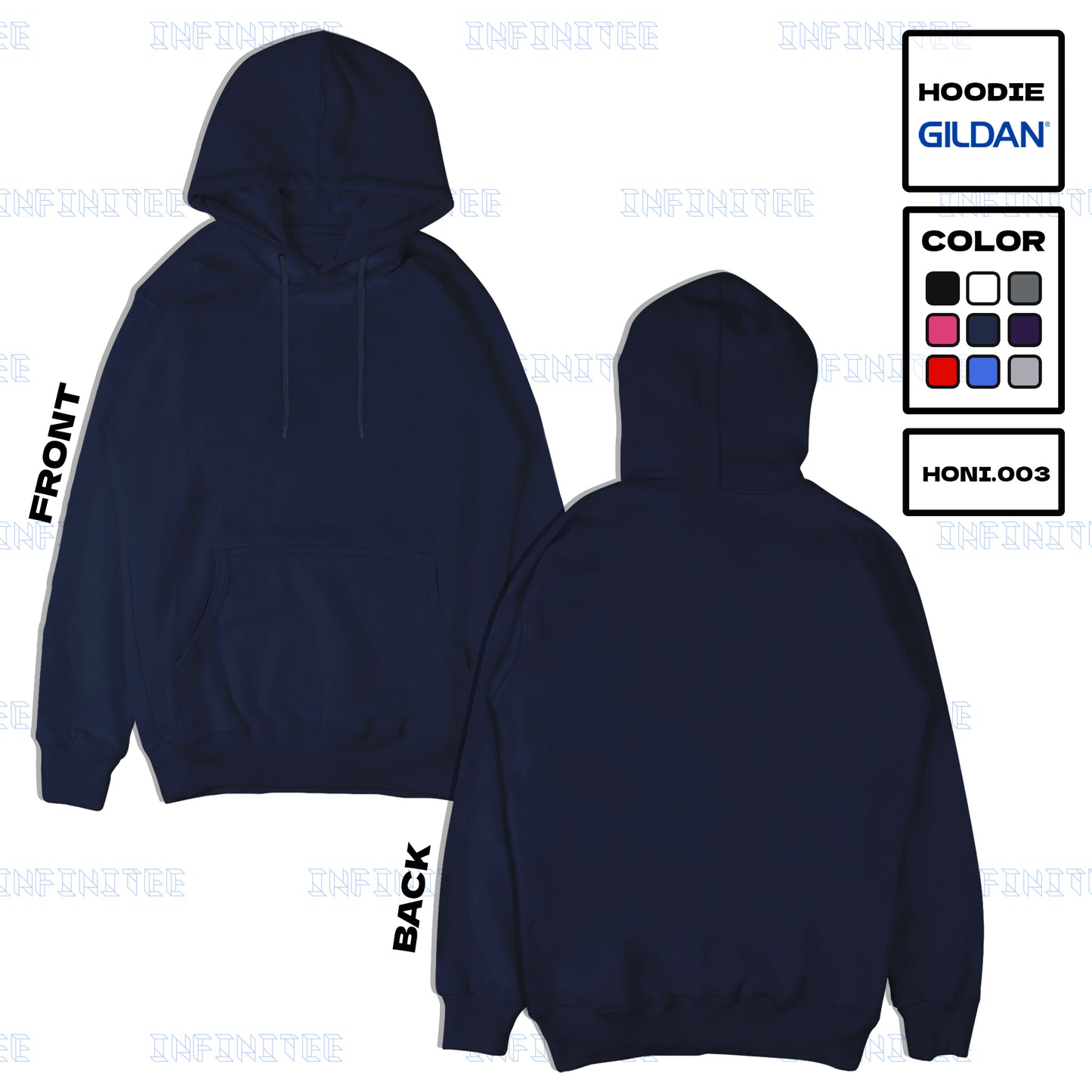 HOODIE 88500 GILDAN - NAVY
