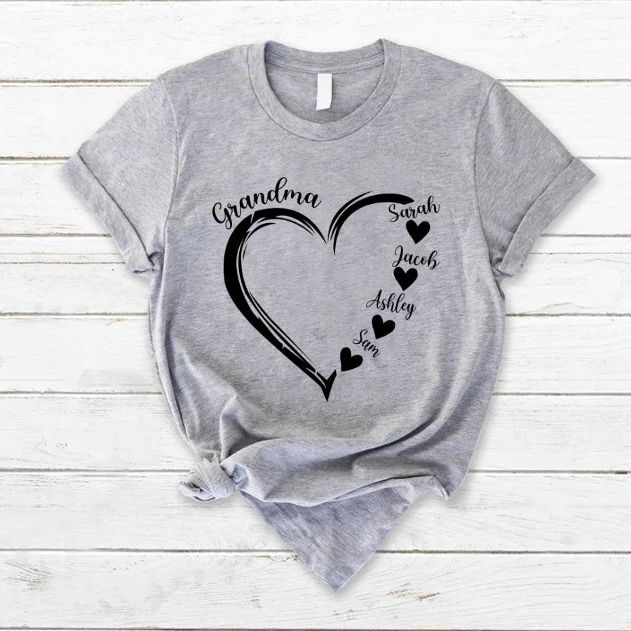Custom T-Shirt Heart, Gildan Soft Style and Premimu, Unisex
