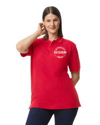 Eco Polo Red, 100% Cotton, form Unisex