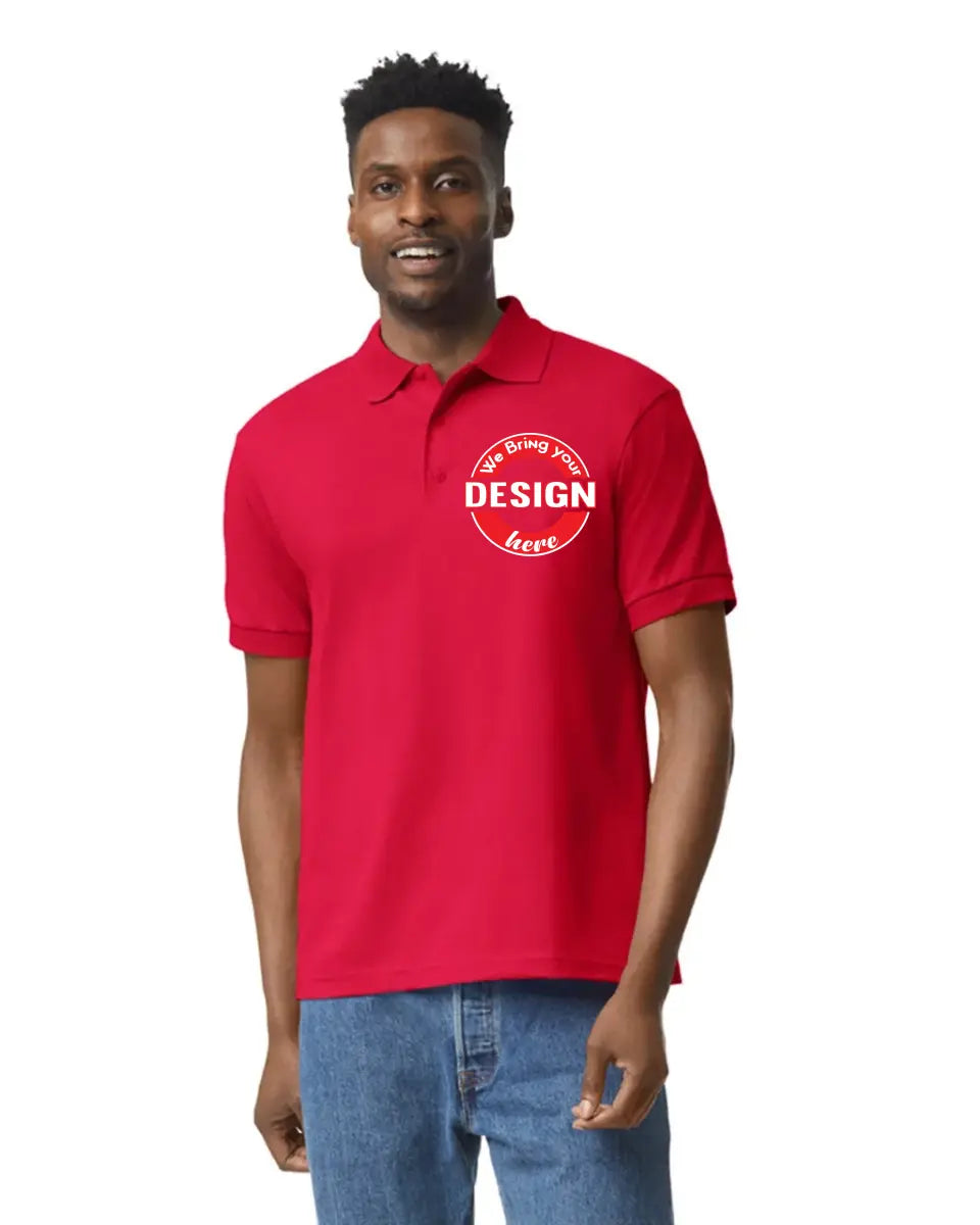 Eco Polo Red, 100% Cotton, form Unisex