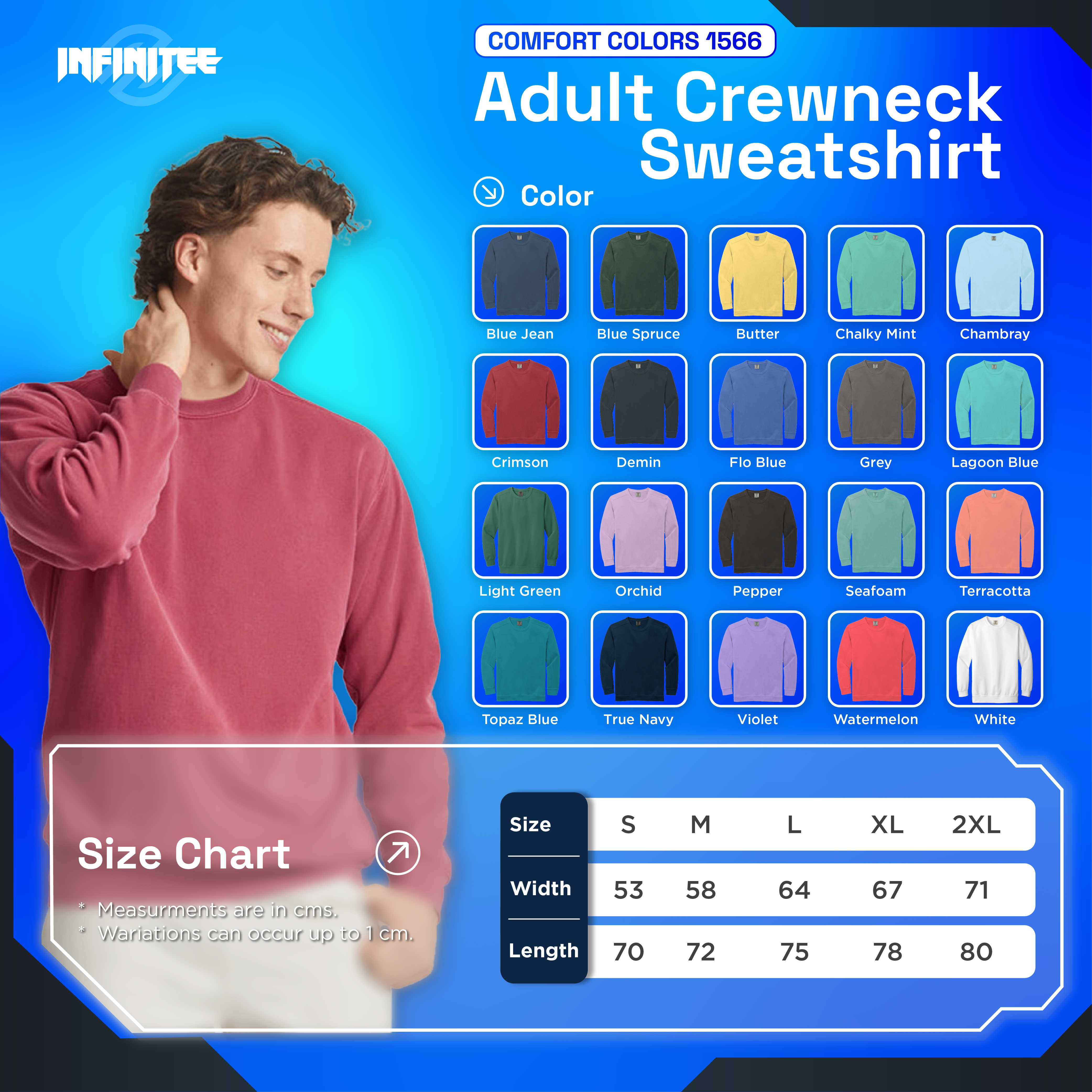Unisex Blank Sweatshits Comfort Colors® 1566