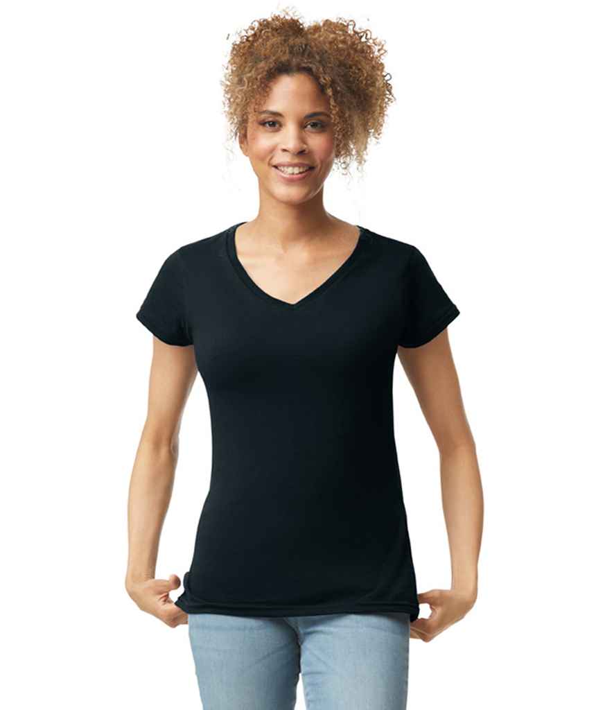 Unisex Blank Ladies V-Neck T-Shirt, Gildan 63V00L