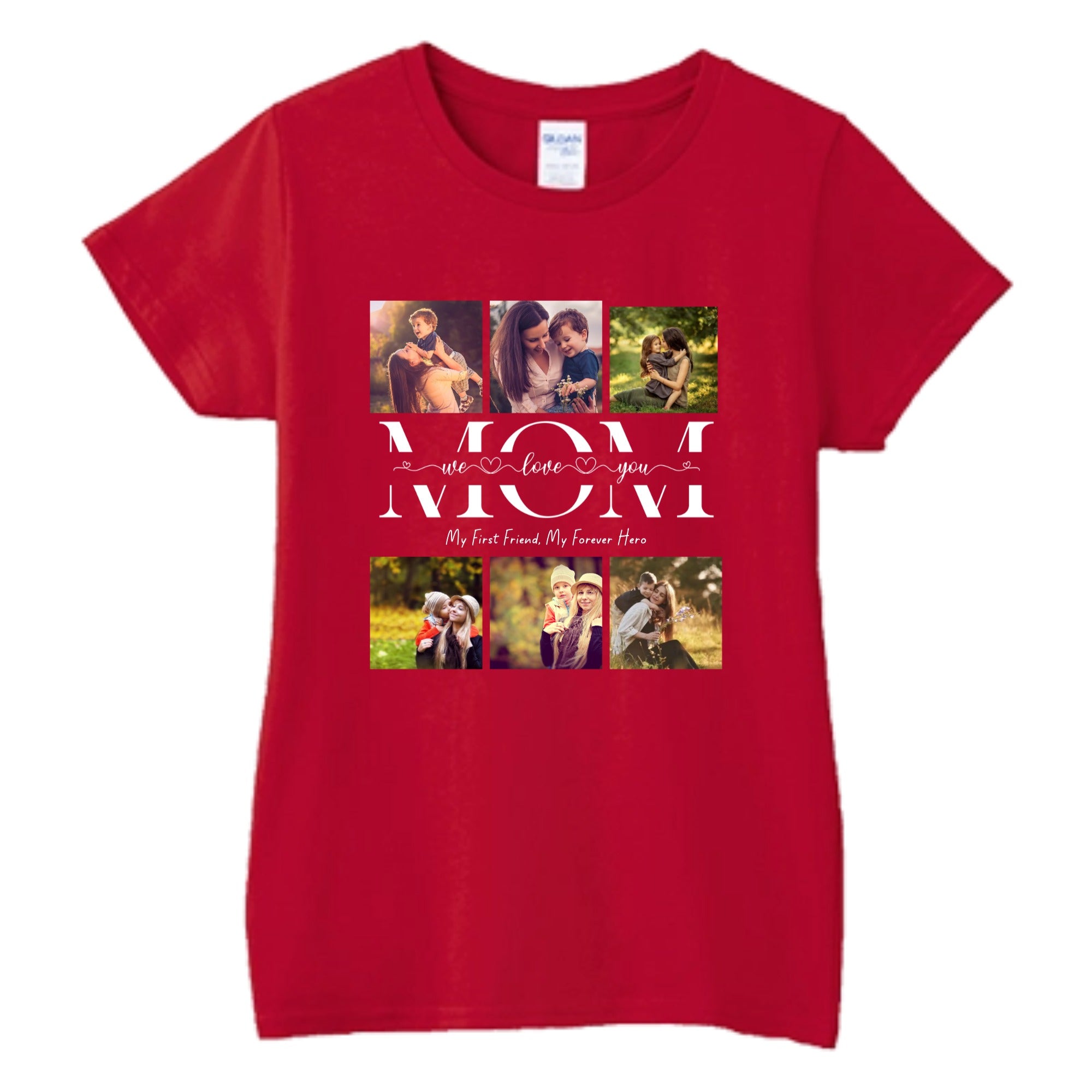 Áo thun Custom Photo Mom – Personalized Mother’s Day Gift – “We Love You Mom”