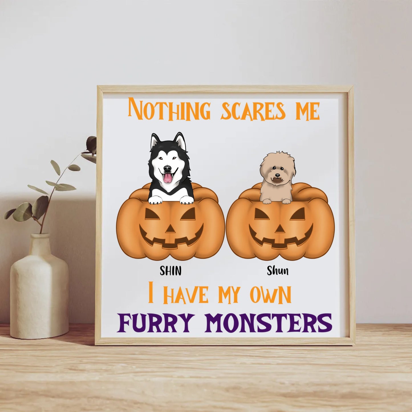 Halloween Canvas - Life is better with dogs