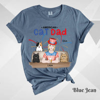 Custom T-Shirt, Comfort Colors® 1717 - American Cat Dad