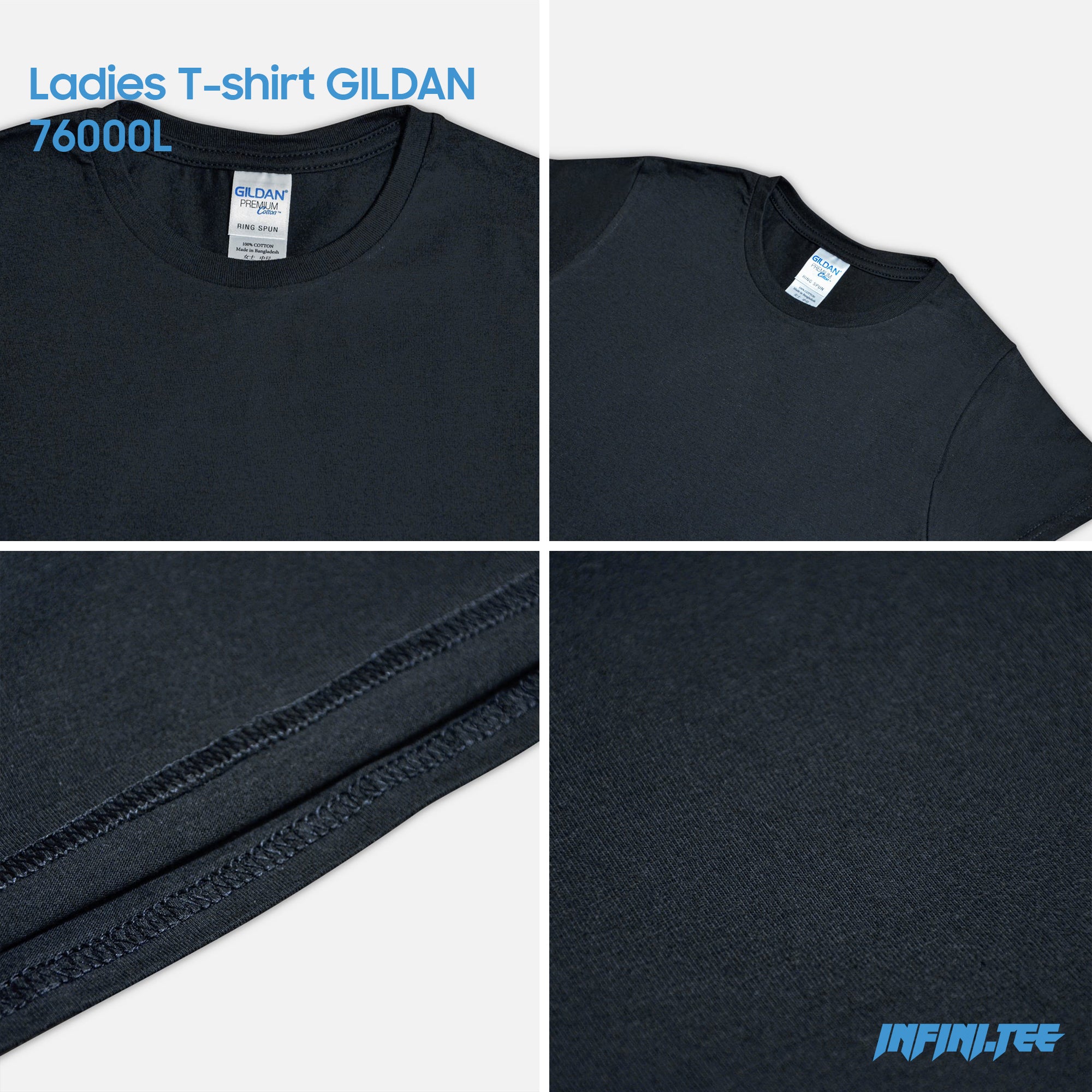 Ladies T-shirt 76000L GILDAN - BLACK