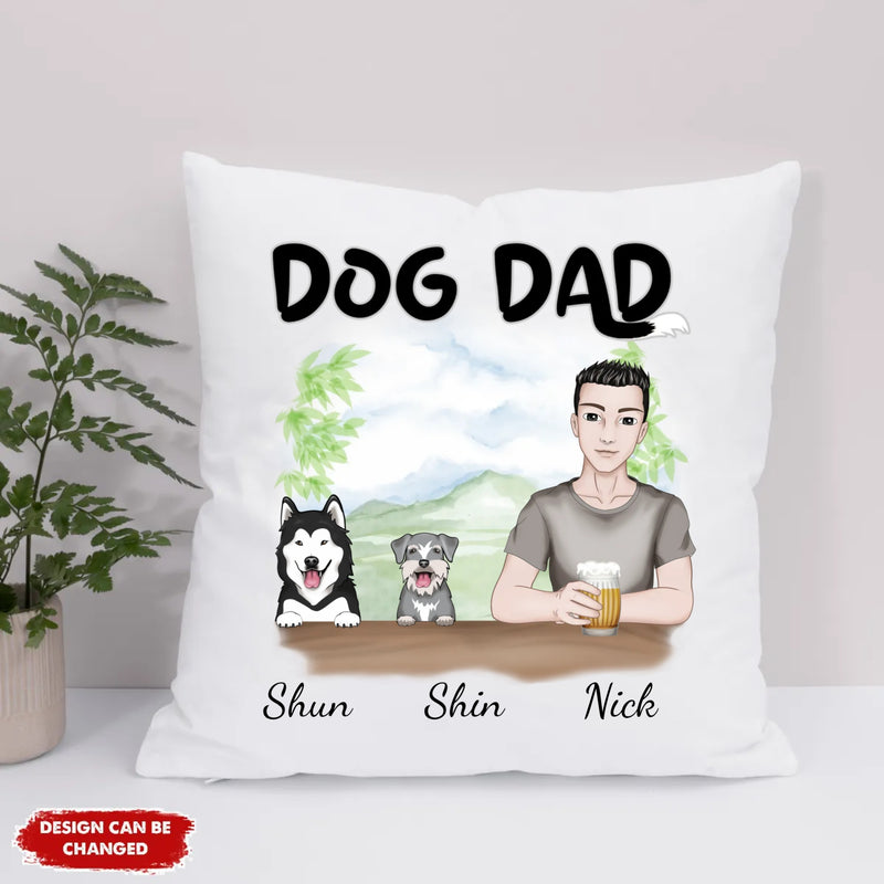 Eco Pillow Artwork - Dog dad (Frontal)