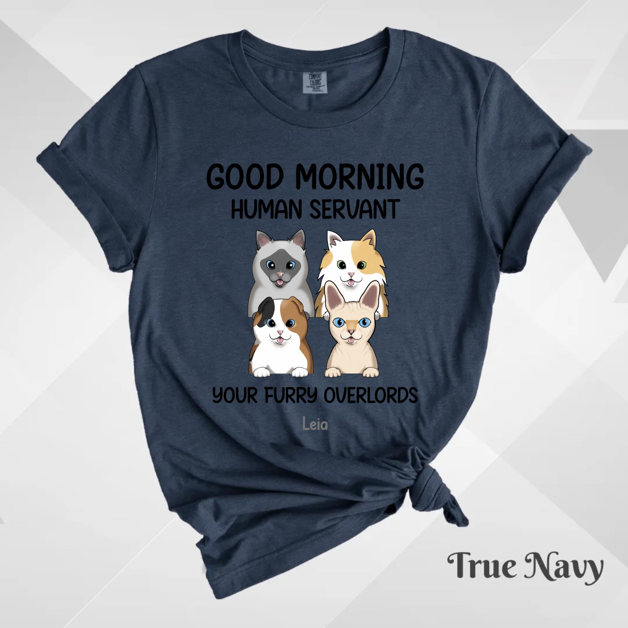 Custom T-Shirt, Comfort Colors® 1717 - Good Morning Human Servant (Cats)