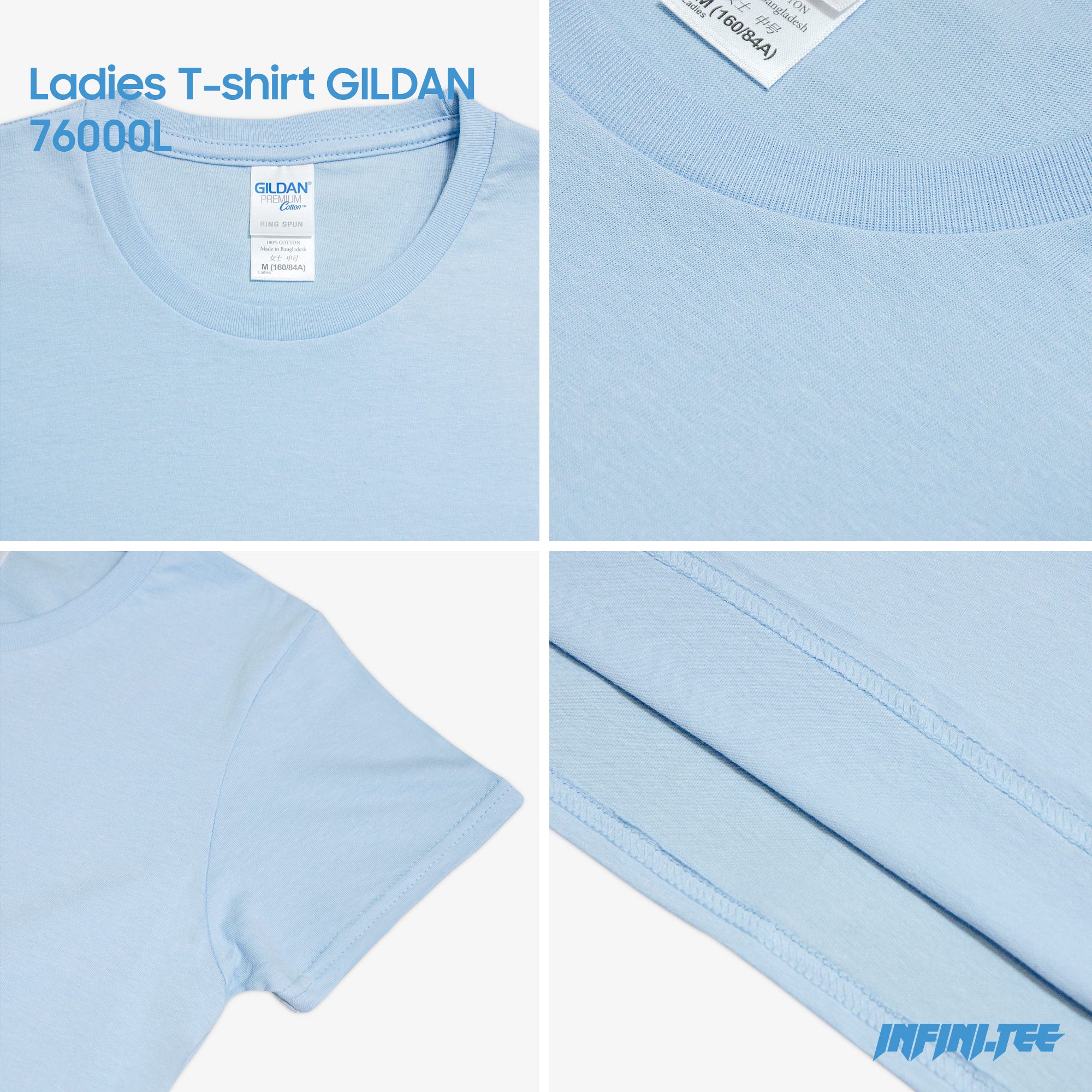 Ladies T-shirt 76000L GILDAN - LIGHT BLUE