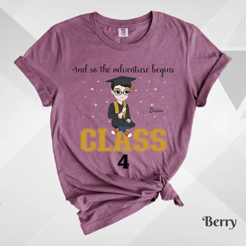 Custom T-Shirt, Comfort Colors® 1717 - And So The Adventure Begins