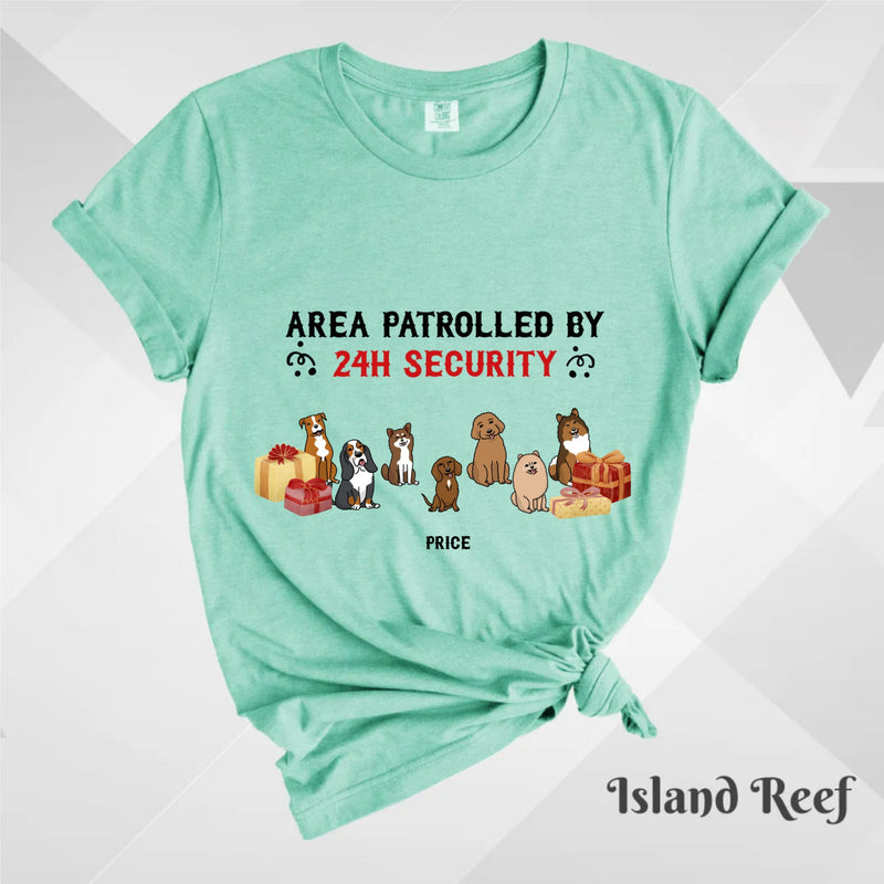 Custom T-Shirt, Comfort Colors® 1717 - Area Patrolled By 24H Security