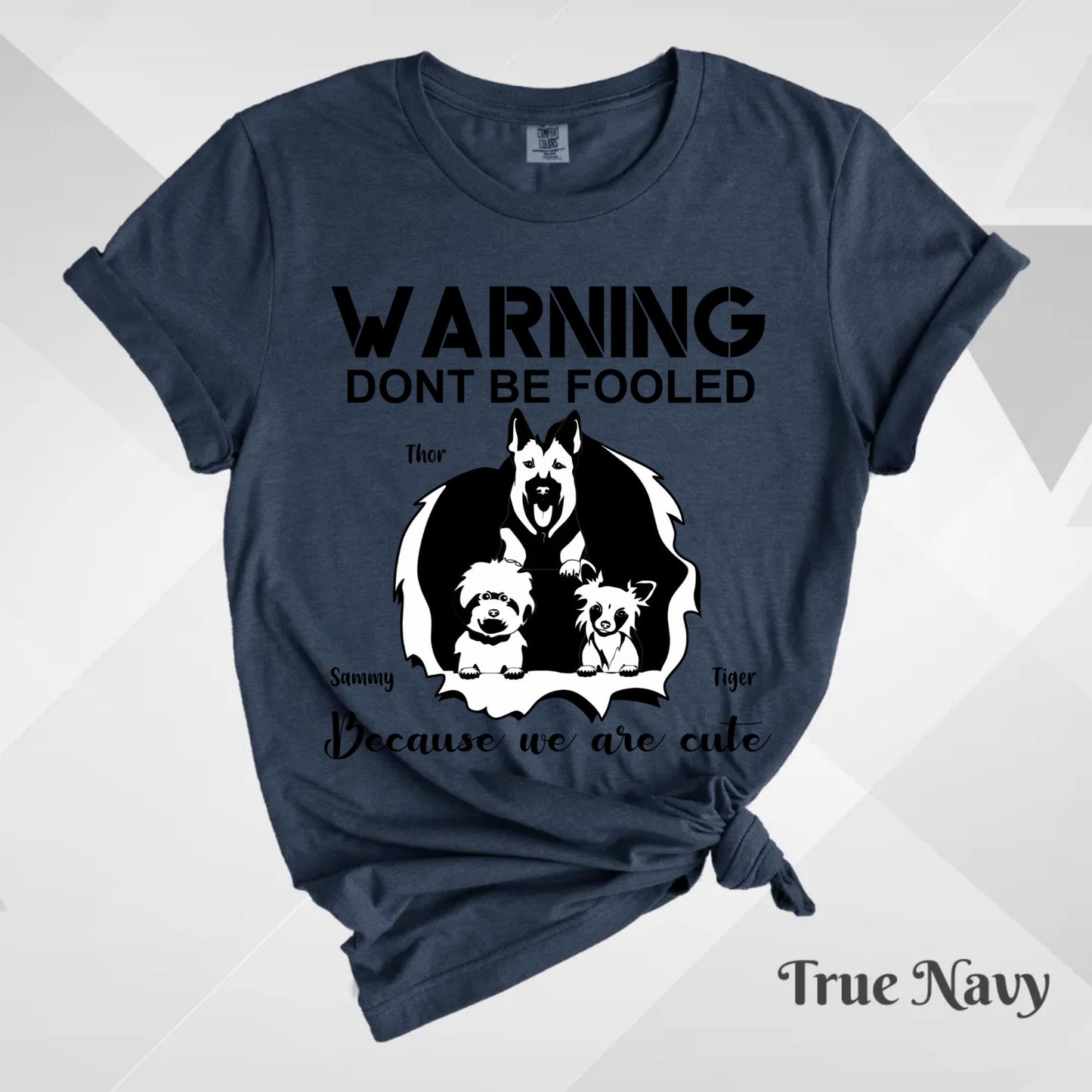 Custom T-Shirt, Comfort Colors® 1717 - Warning don't Be Fooled, Because We Are Cute