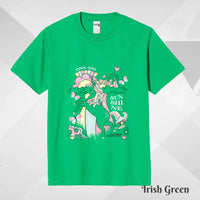 Unicorn Summer Rainbow Girl, Unisex Tee, Oversize