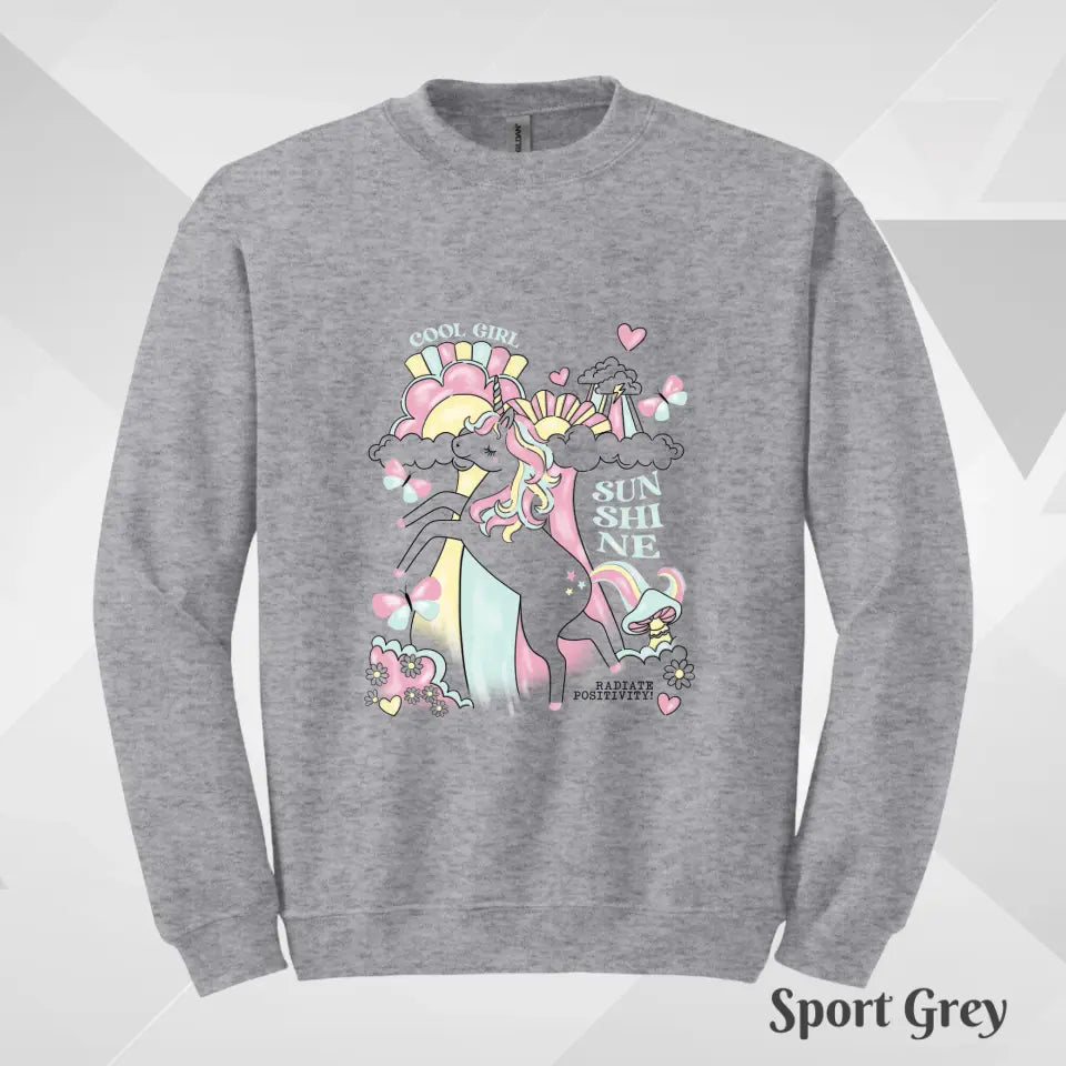 Unicorn Summer Rainbow Girl, Unisex Tee, Oversize copy