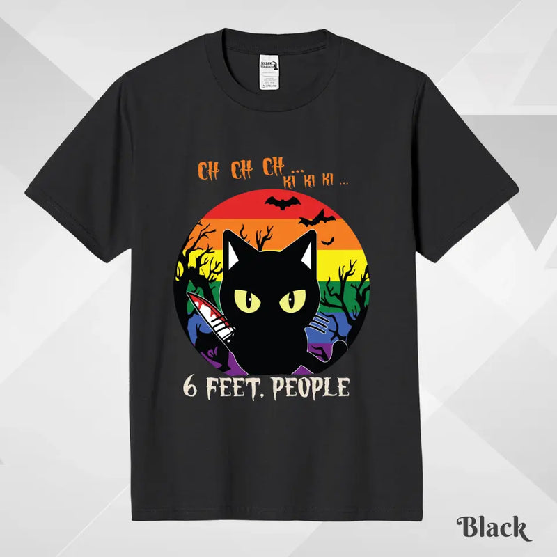 Feet People Halloween Cat, Unisex Tee, Oversize