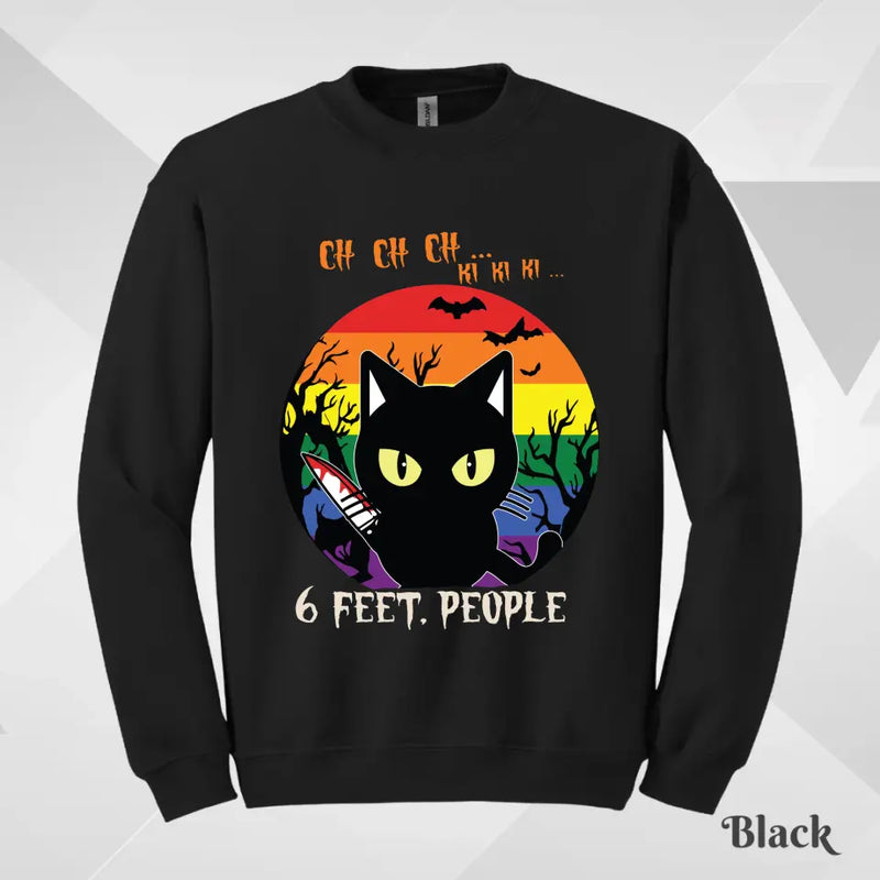 Feet People Halloween Cat, Unisex Tee, Oversize