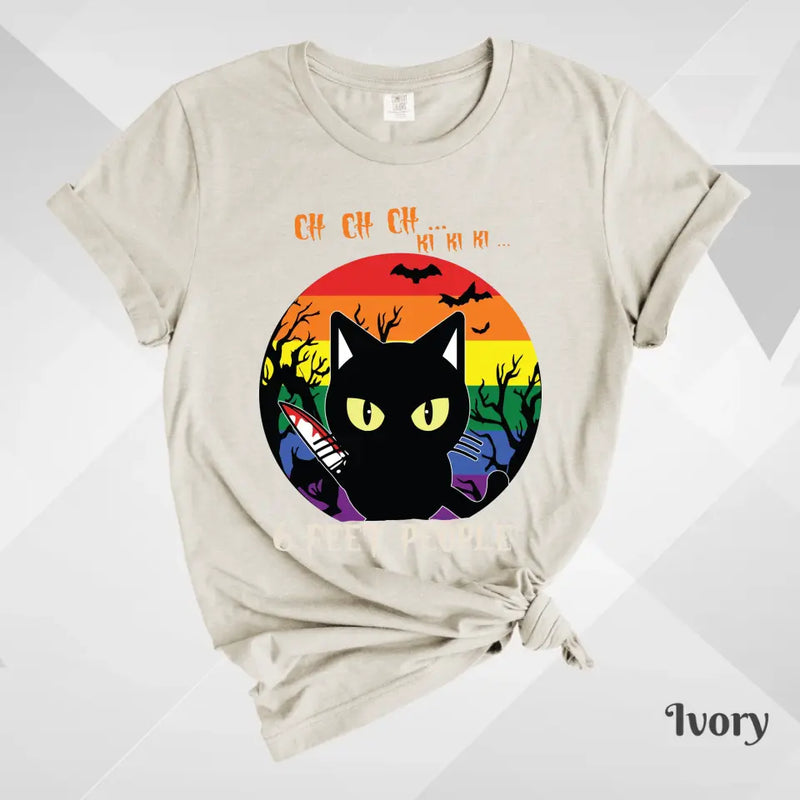 Feet People Halloween Cat T-Shirt