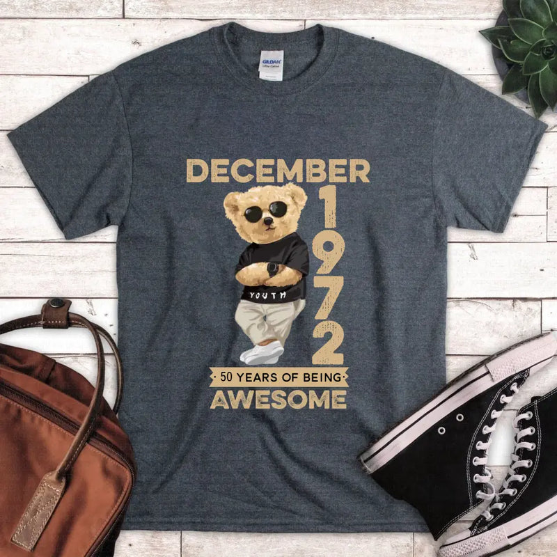 T-Shirt Birthday Bear Nam & Year Custom