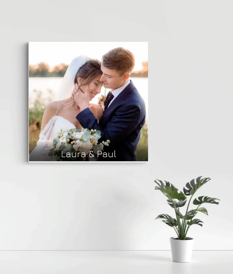 Custom Canvas Upload Photo & Text, Personalized Canvas From Photo, Canvas Print, Wedding Anniversary, Gift for Him, Gift for Couple