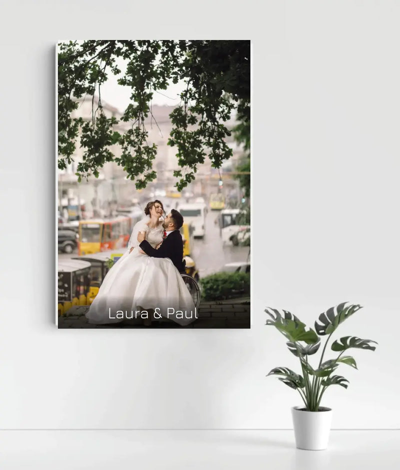 Custom Canvas Upload Photo & Text, Personalized Canvas From Photo, Canvas Print, Wedding Anniversary, Gift for Him, Gift for Couple