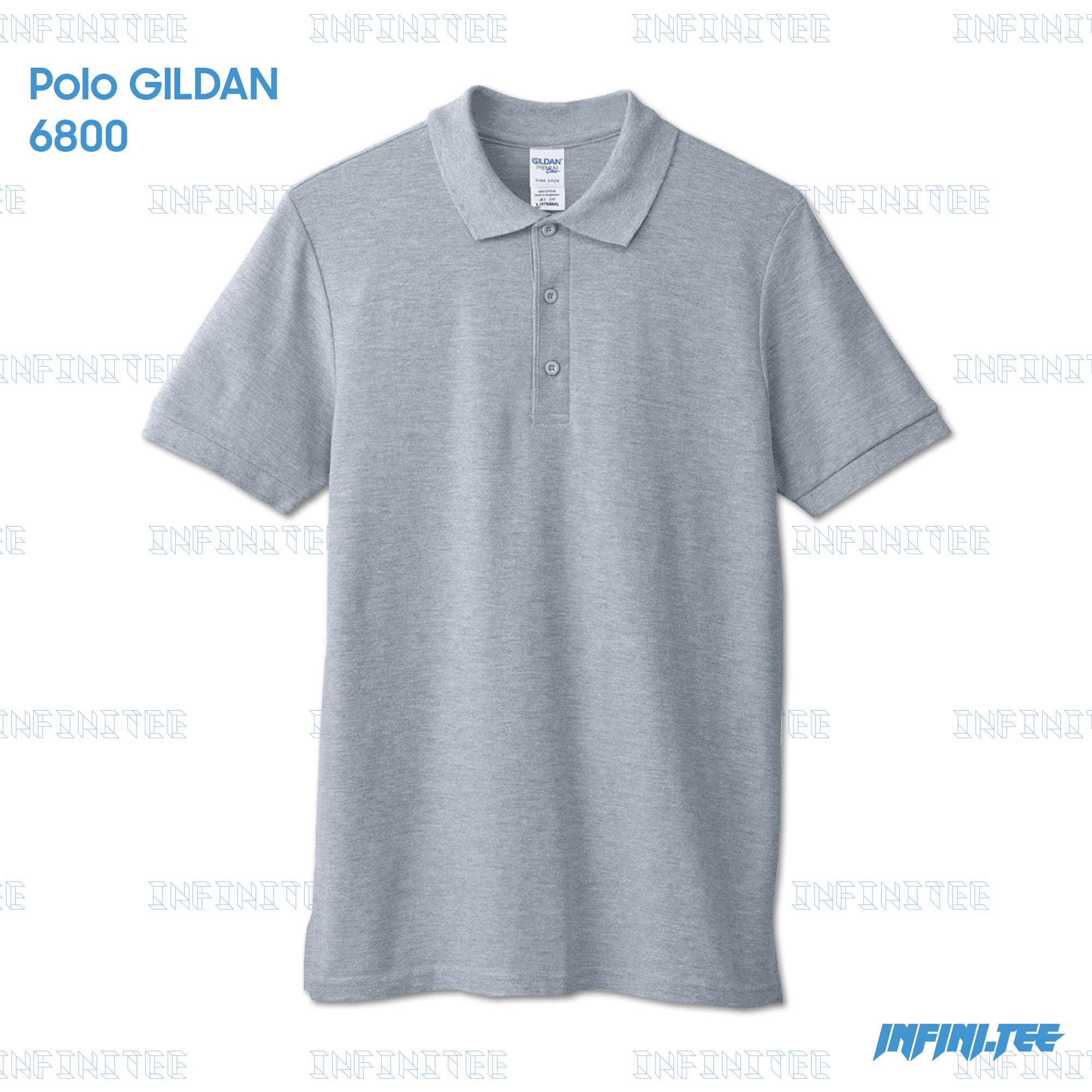 POLO 6800 GILDAN - SP GREY