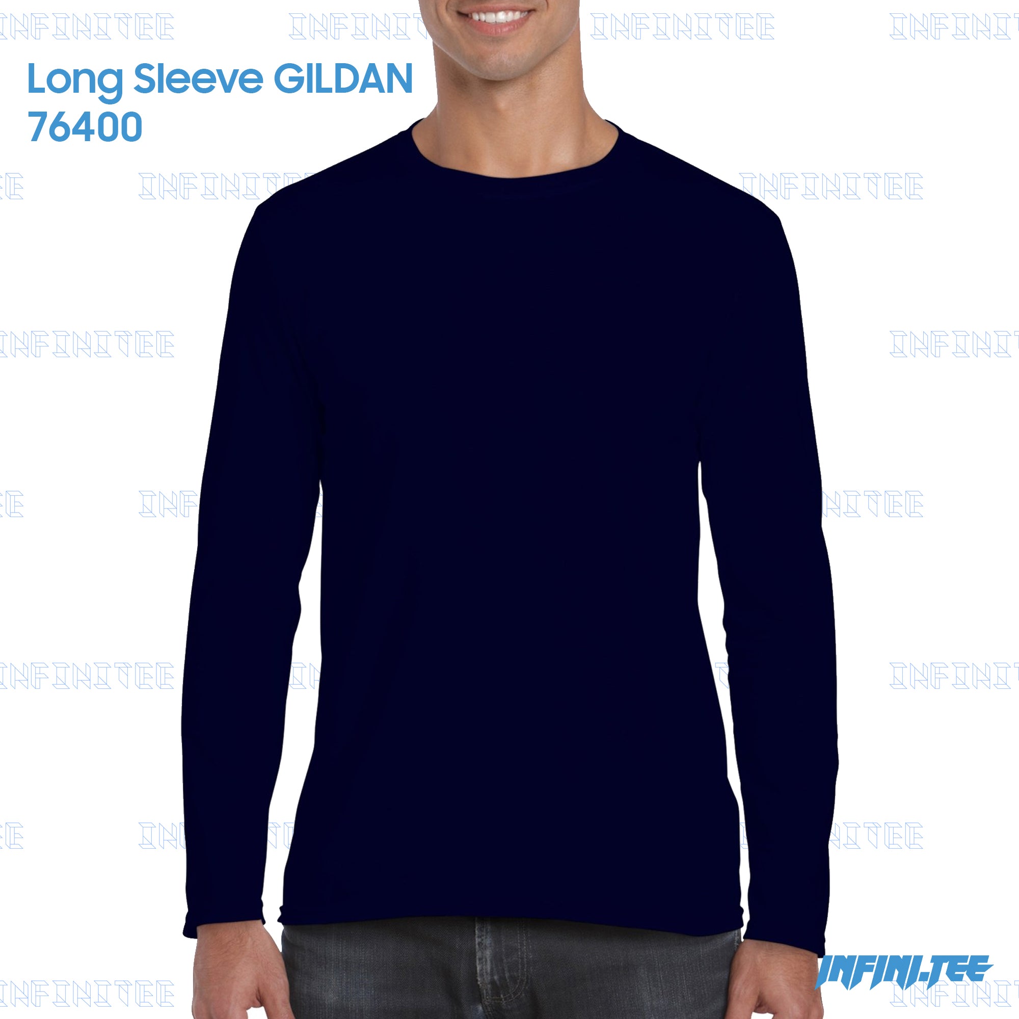 LONG SLEEVE 76400 GILDAN - NAVY