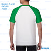 RAGLAN T-shirt 76500 GILDAN - WHITE/IRISH GREEN