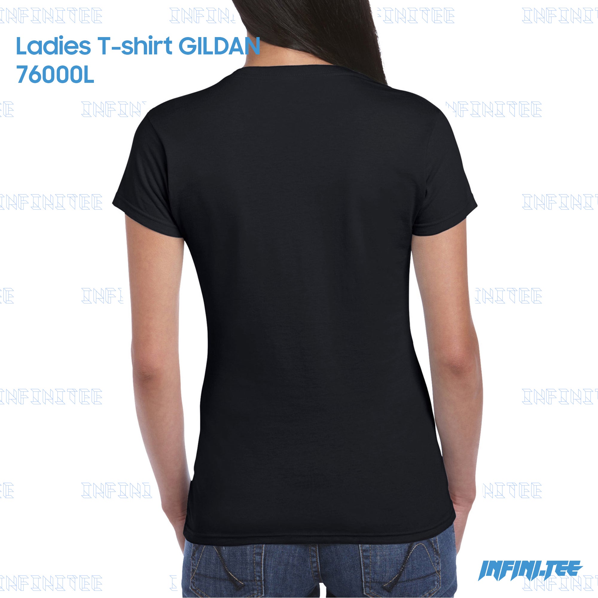 Ladies T-shirt 76000L GILDAN - BLACK