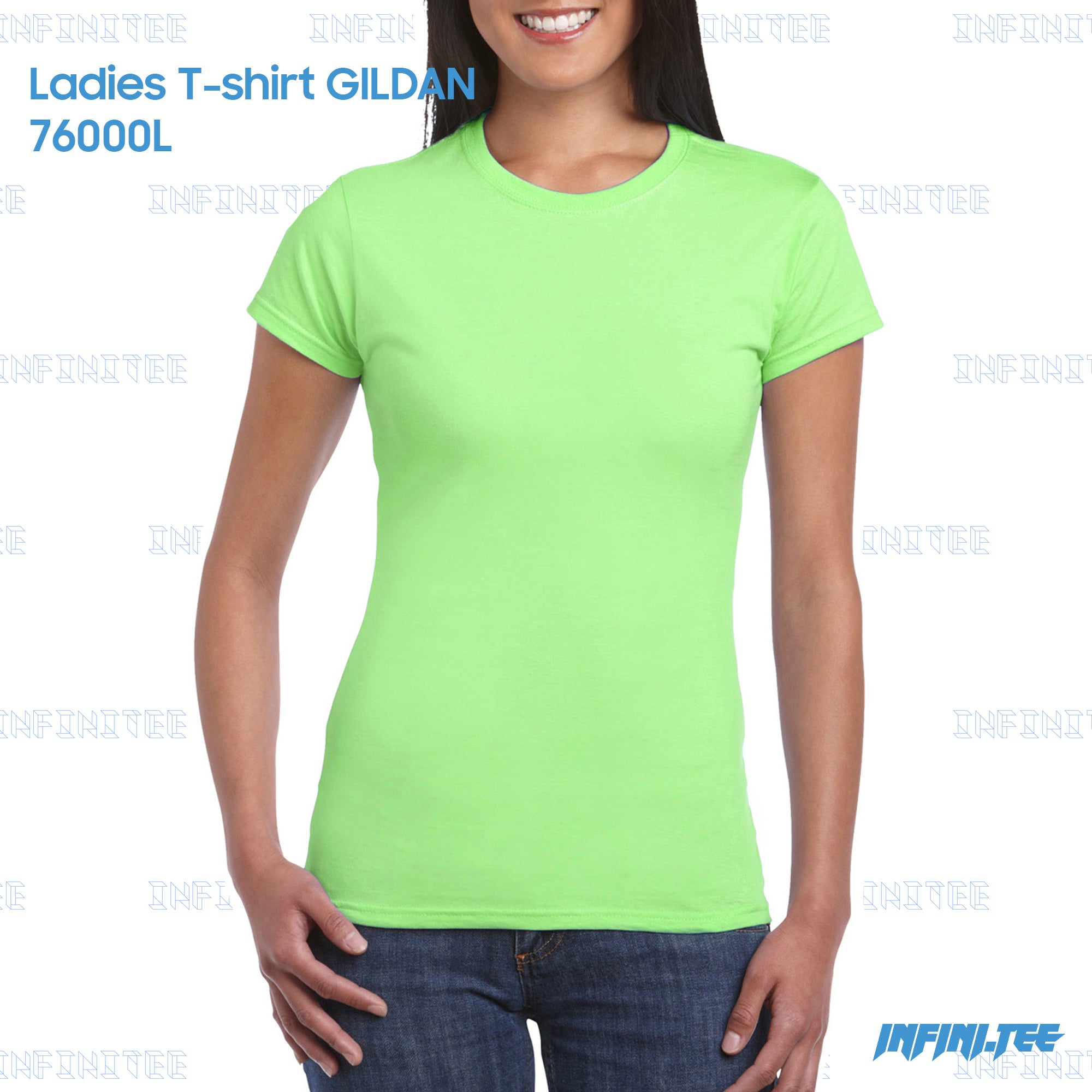 Ladies T-shirt 76000L GILDAN - LIME