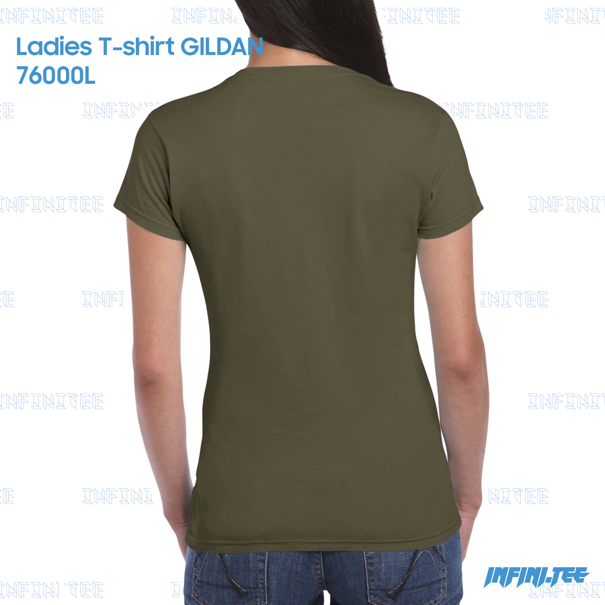 Ladies T-shirt 76000L GILDAN - MILITARY GREEN