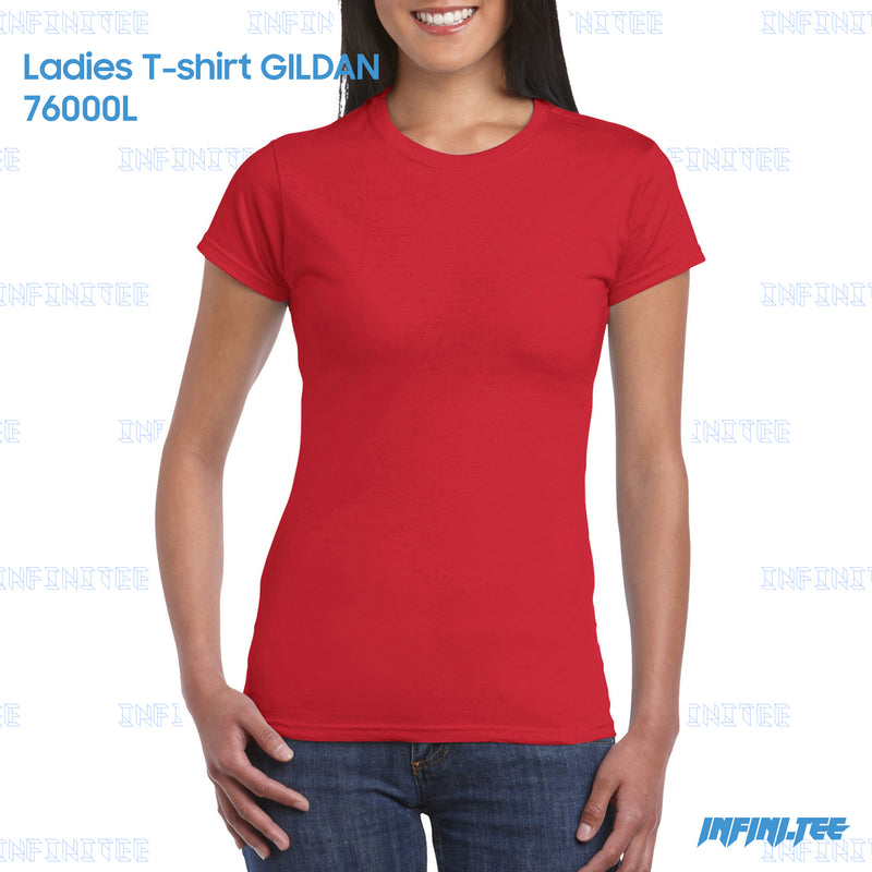 Ladies T-shirt 76000L GILDAN - RED