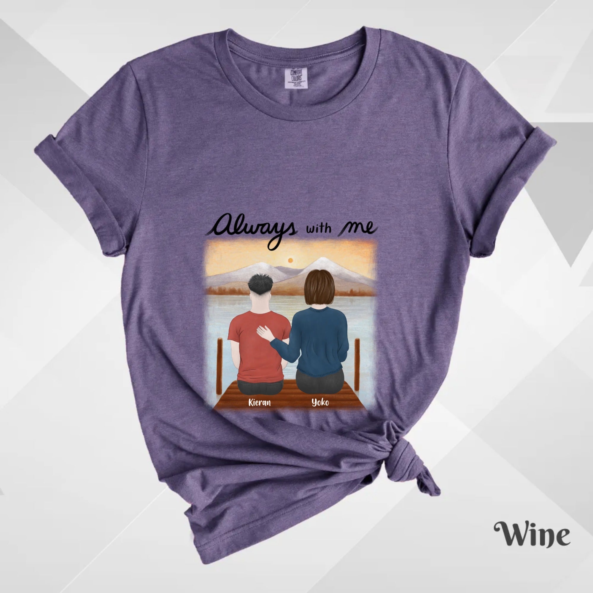 Custom T-Shirt, Comfort Colors® 1717 - Always With Me -  Parent And Chid