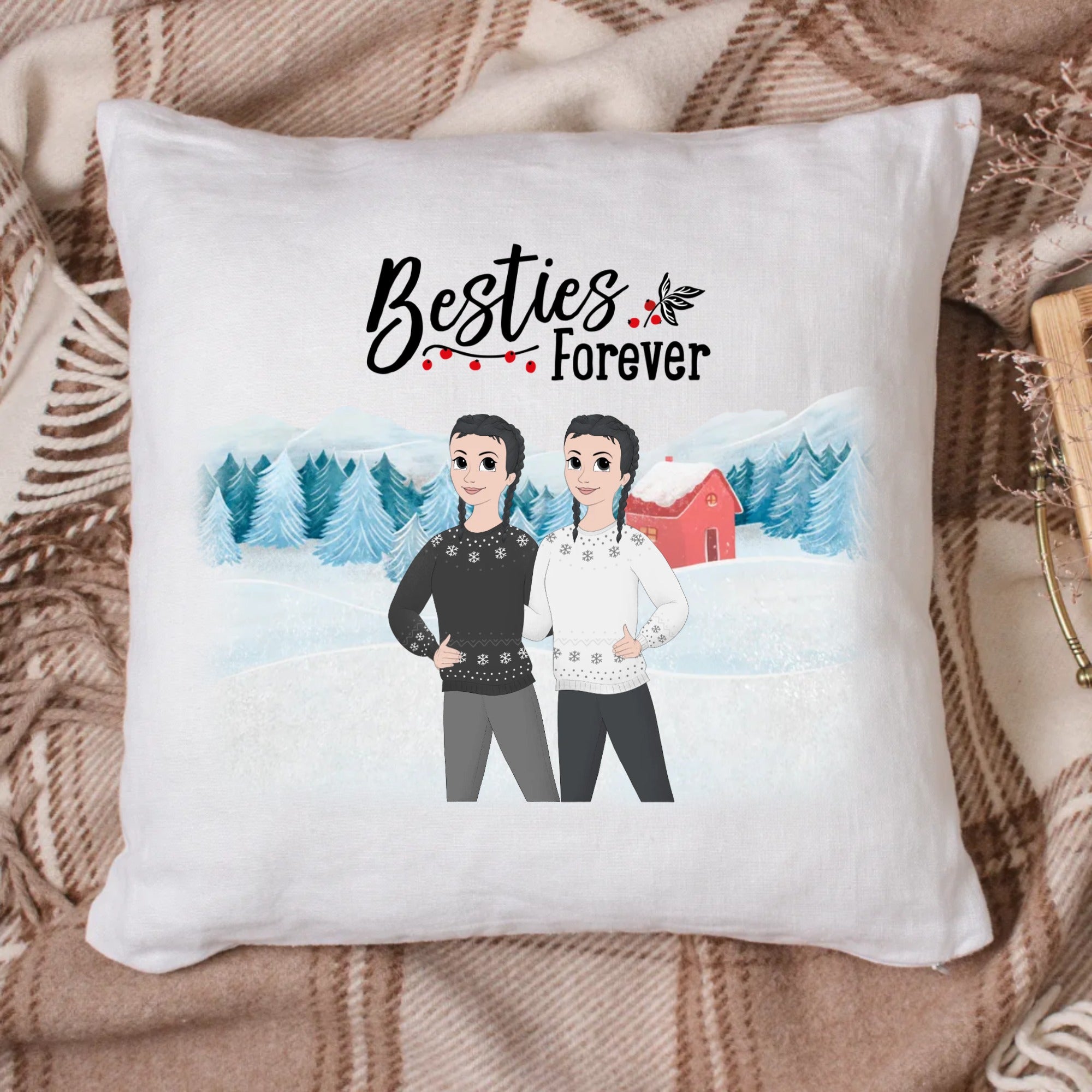 Eco Pillow Custom - Besties forever (Disney frontal) 1-5 girls
