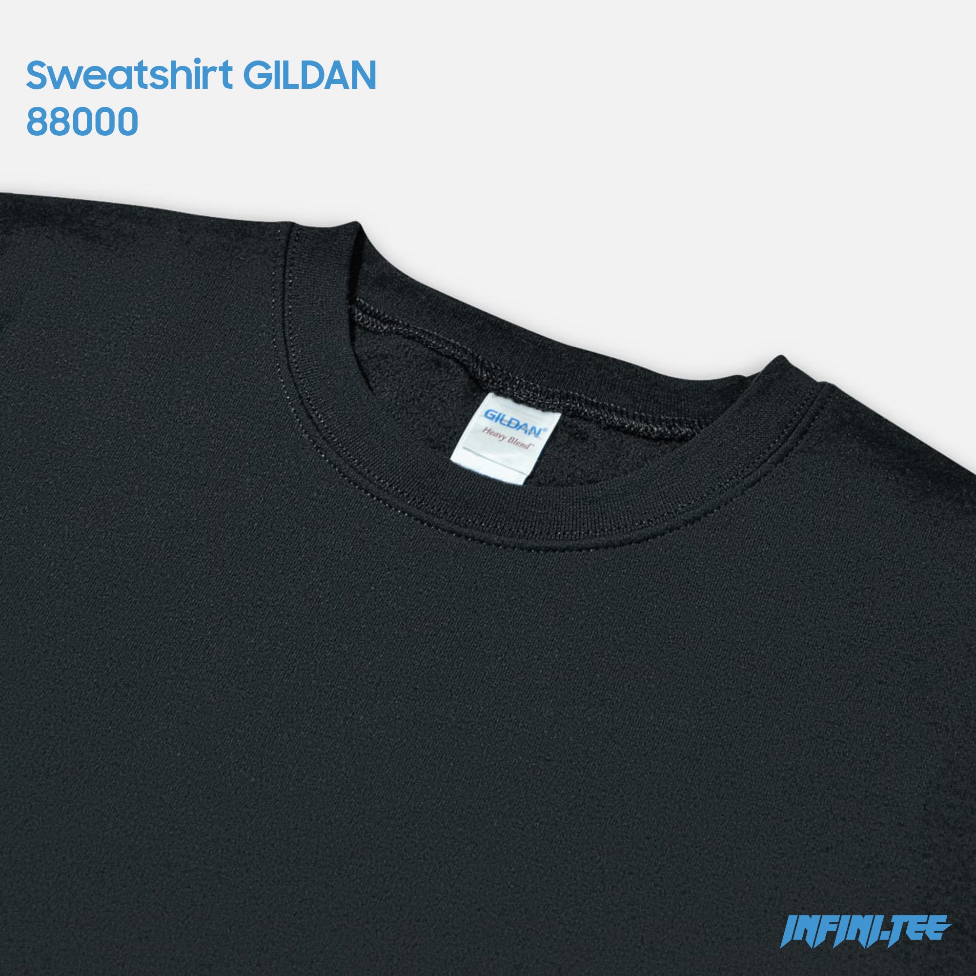 SWEATER 88000 GILDAN - BLACK