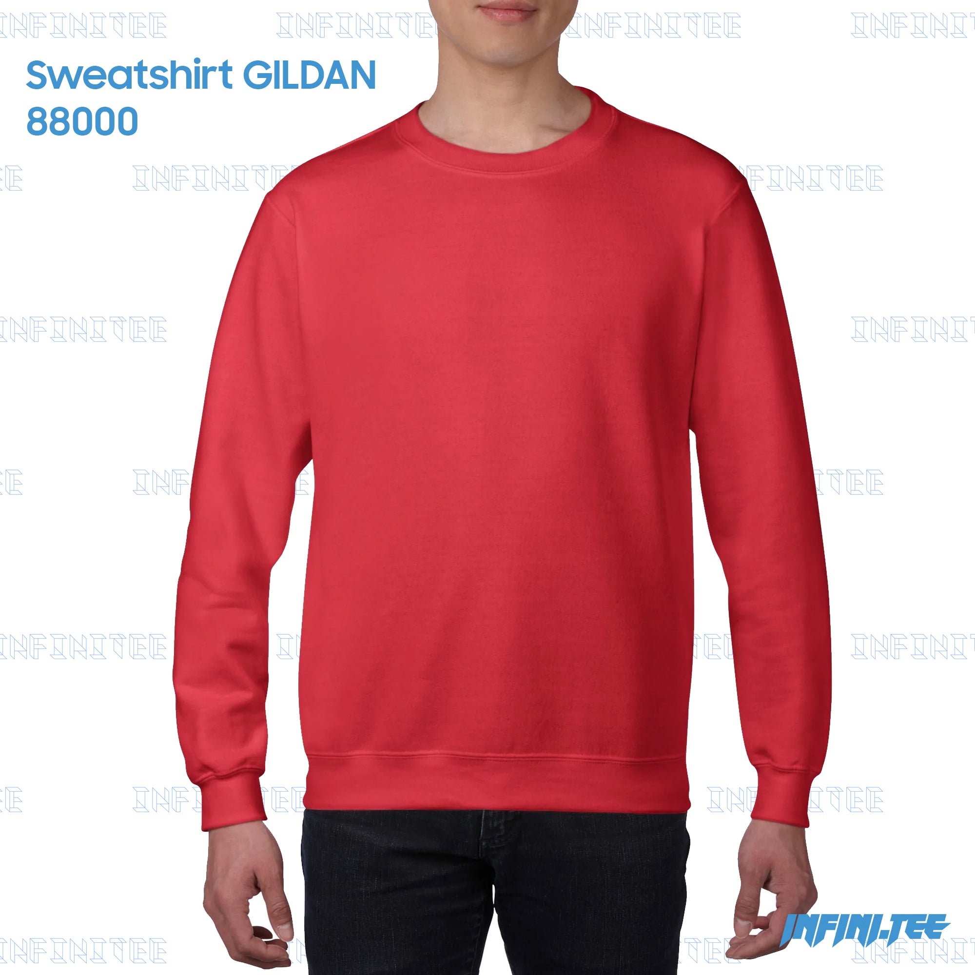 SWEATER 88000 GILDAN - RED