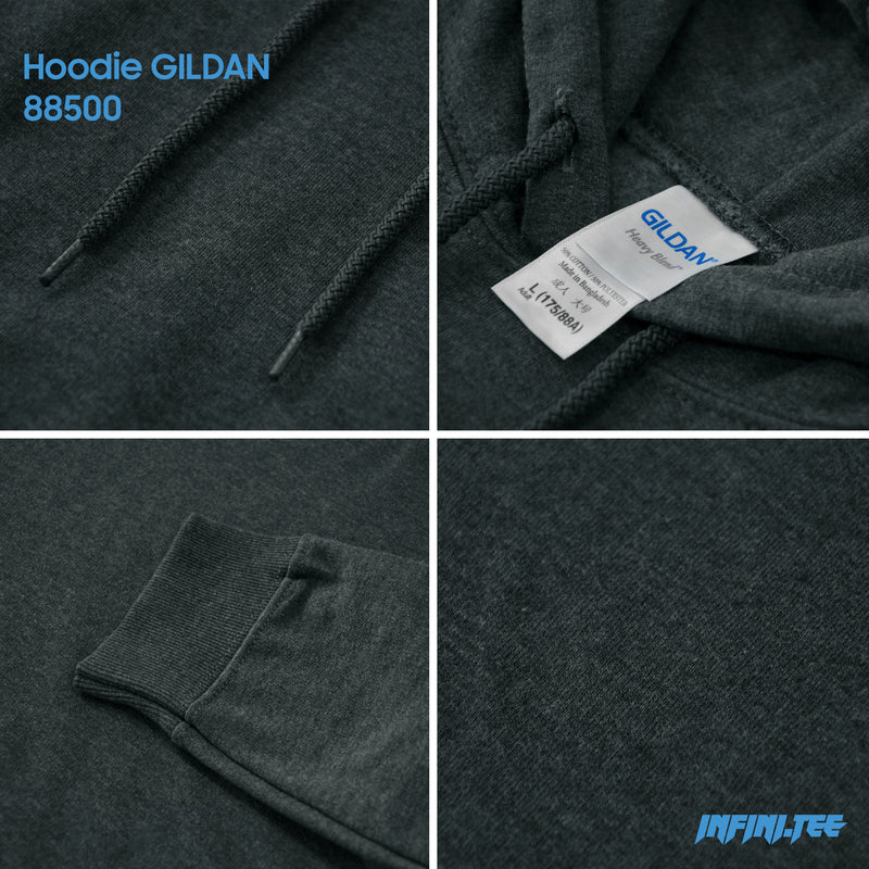 HOODIE 88500 GILDAN - DARK HEATHER