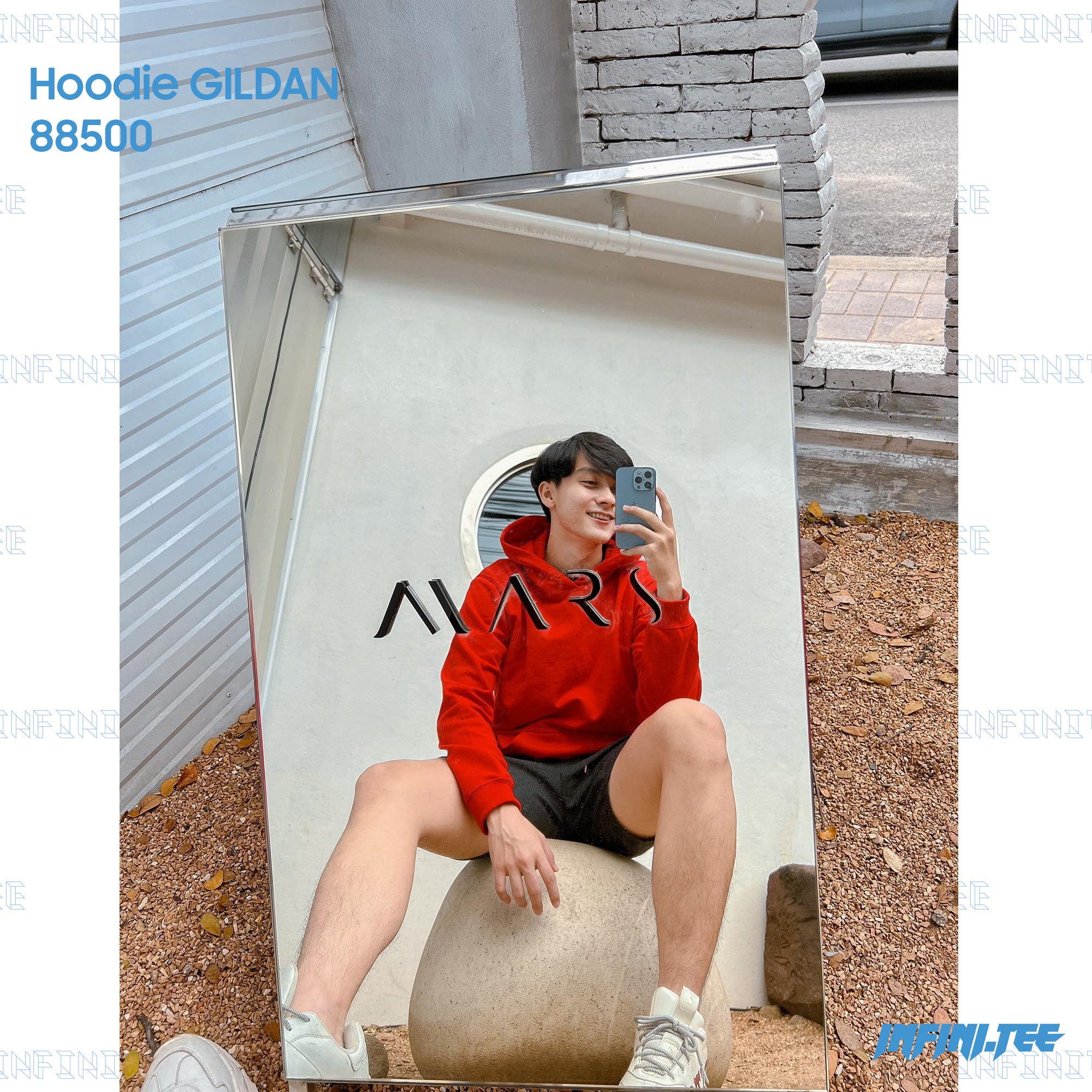 HOODIE 88500 GILDAN - RED