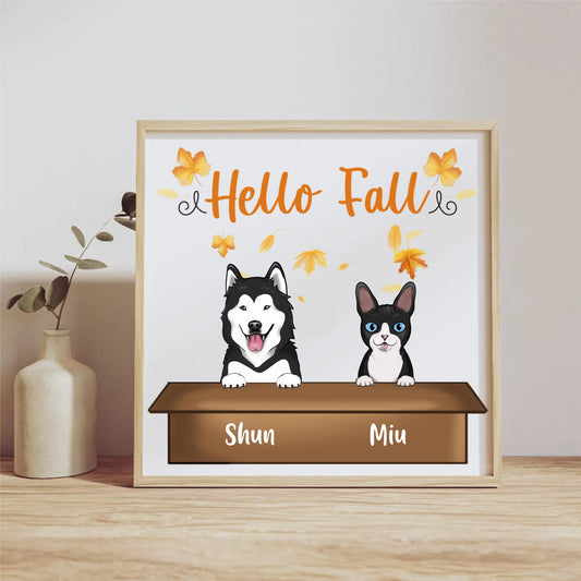 Tranh vải Canvas - This awesome dad belongs to - Dogs and cats frontal