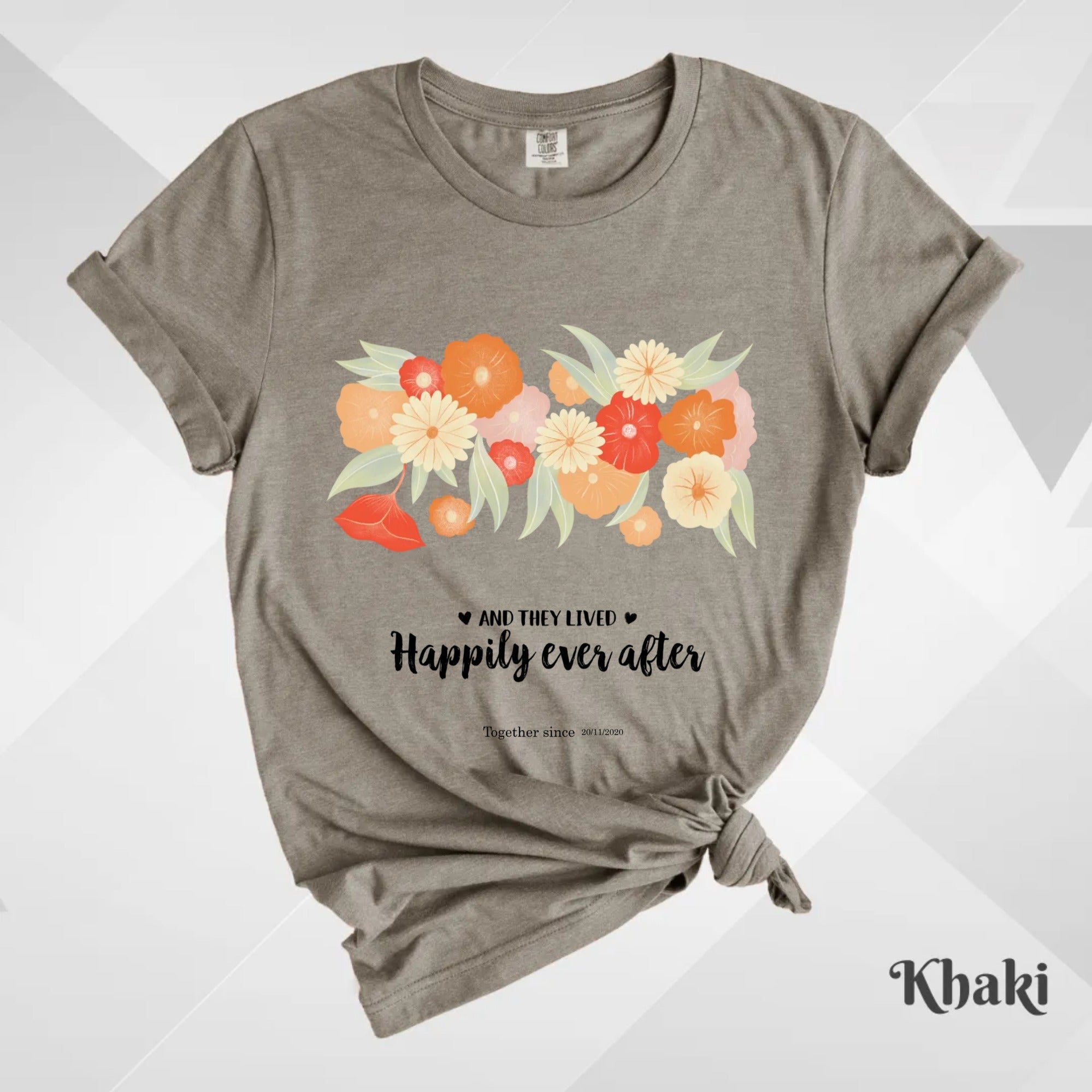 Custom T-Shirt, Comfort Colors® 1717 - "And They Lived" Happily  Ever After