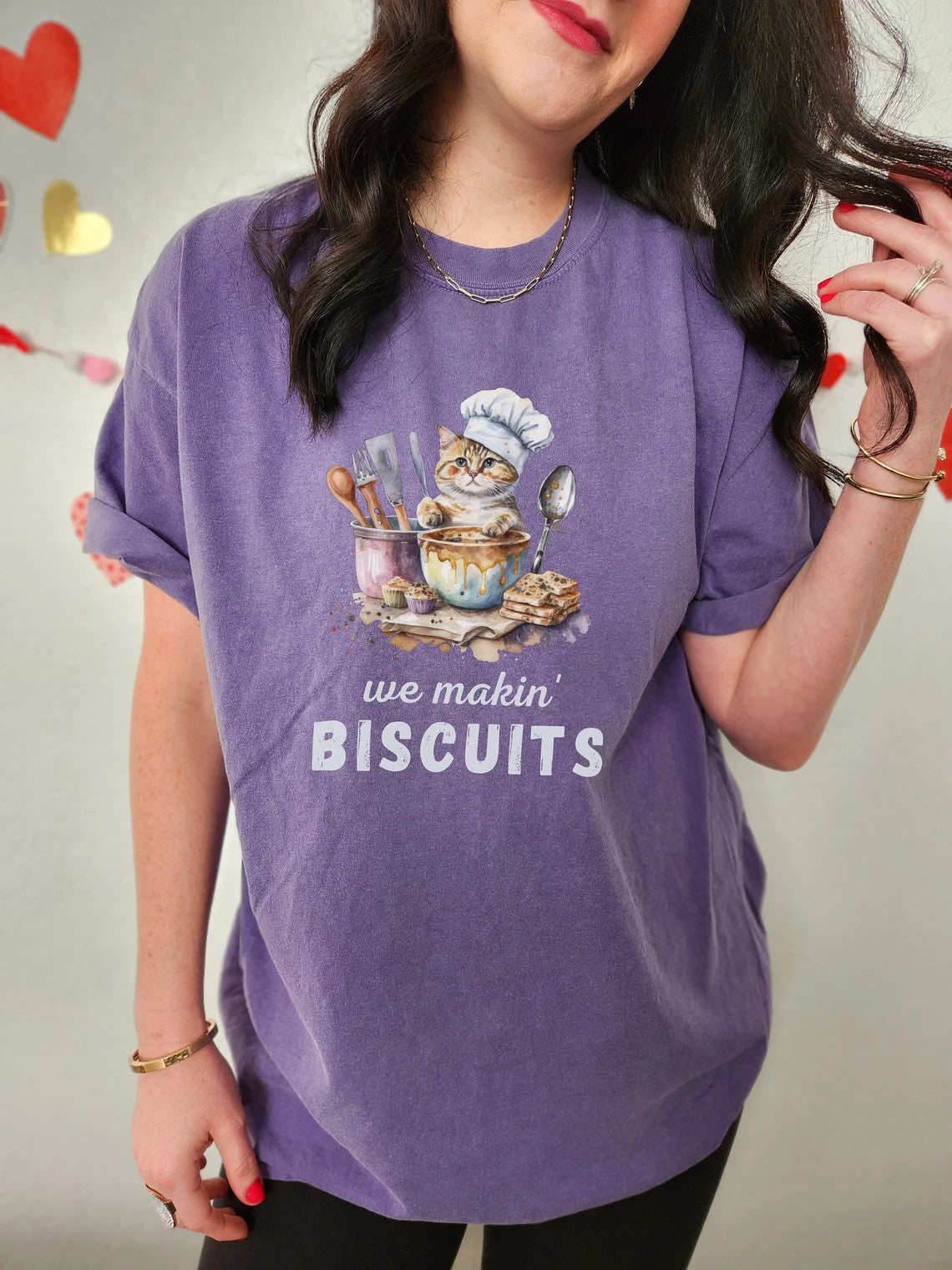 Baking Cat Tshirt, Comfort Colors® 1717, Oversized Tee