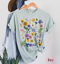 Botanical Floral Nature Tee, Comfort Colors® 1717, Oversized Tee